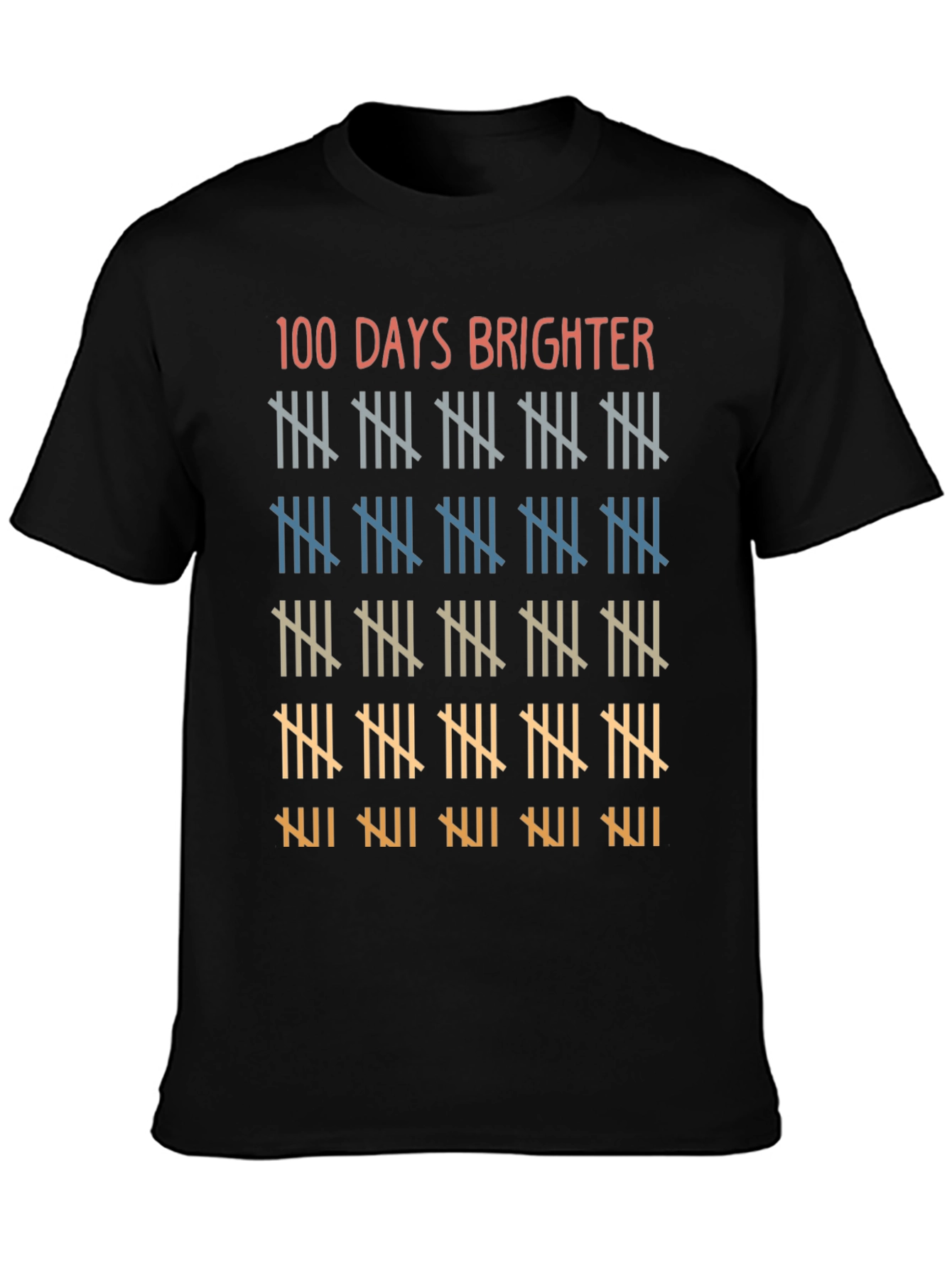 100 Days Brighter T-Shirt Teacher School Tee