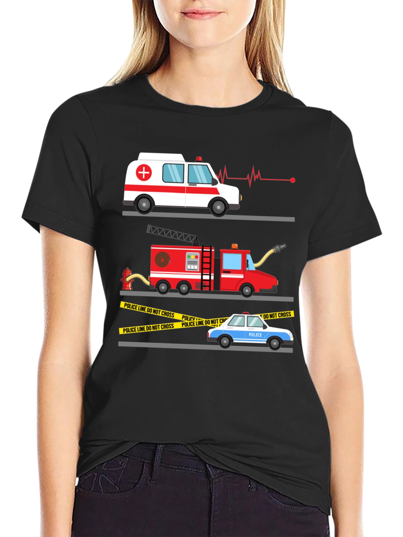 Emergency Vehicle Graphic Tee - First Responder Shirt