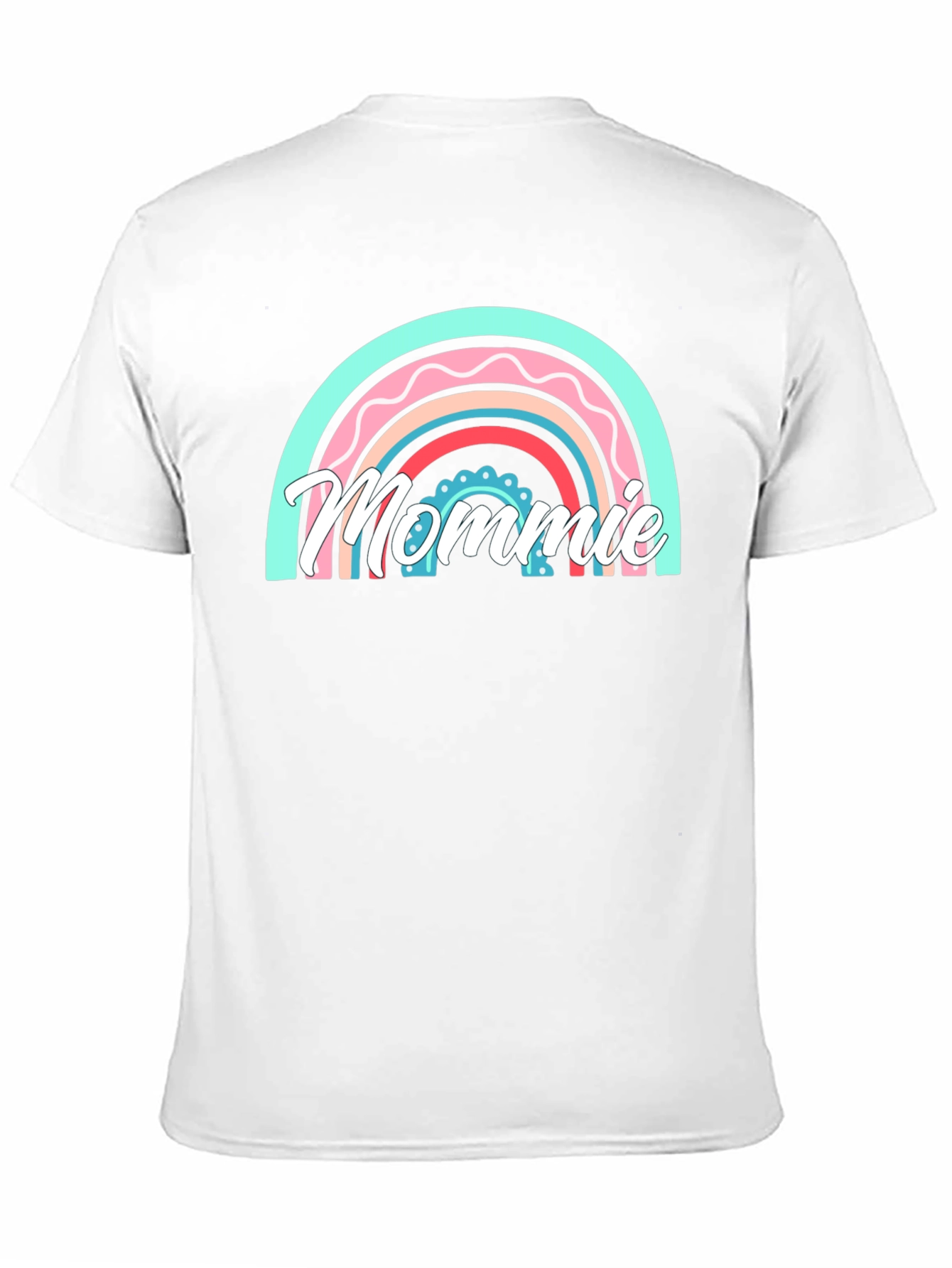 Mommy Rainbow Graphic Black T-Shirt