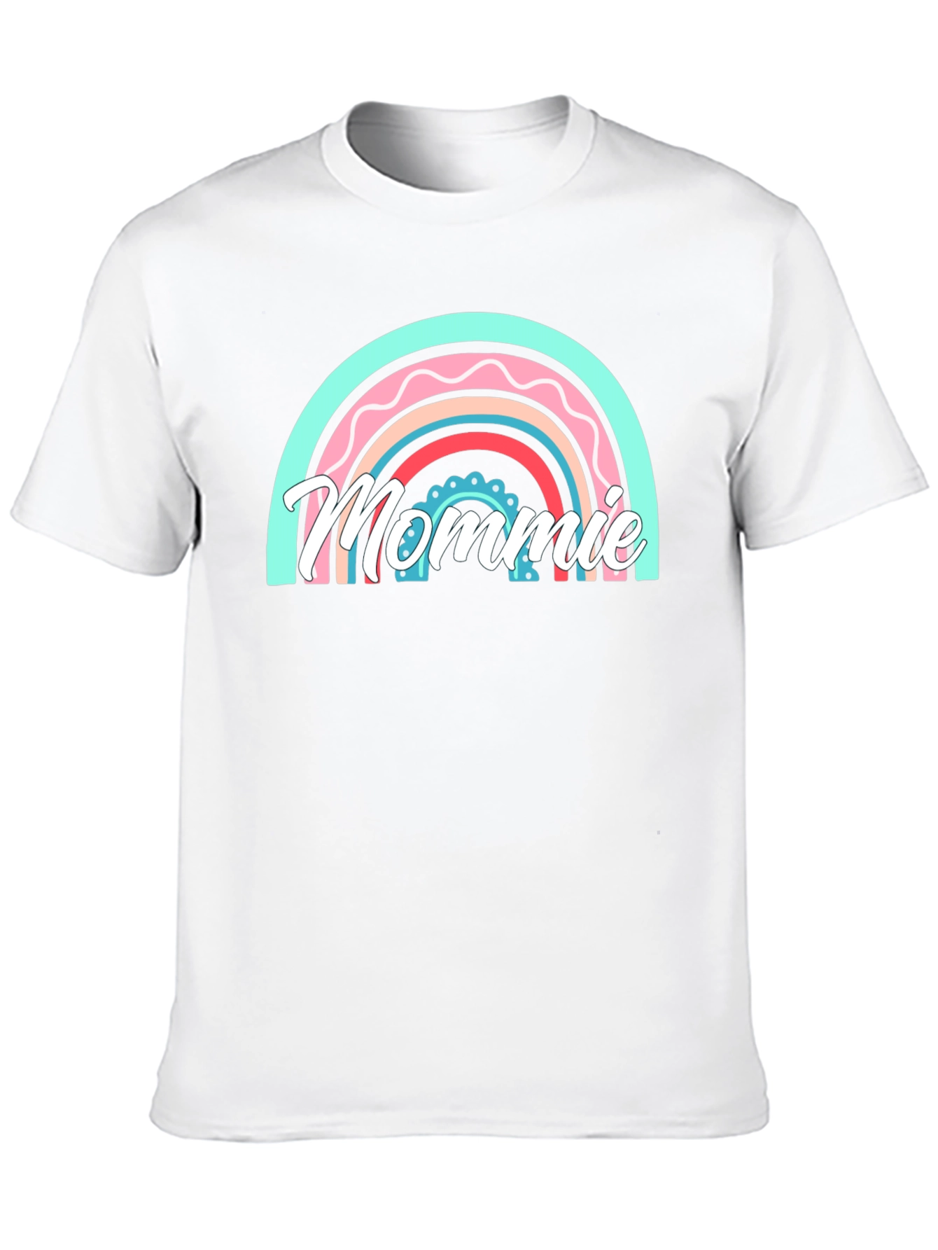 Mommy Rainbow Graphic Black T-Shirt