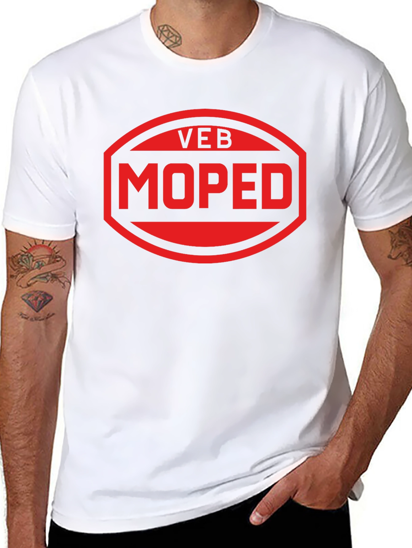 VEB Moped Graphic T-Shirt - Classic Automotive Apparel