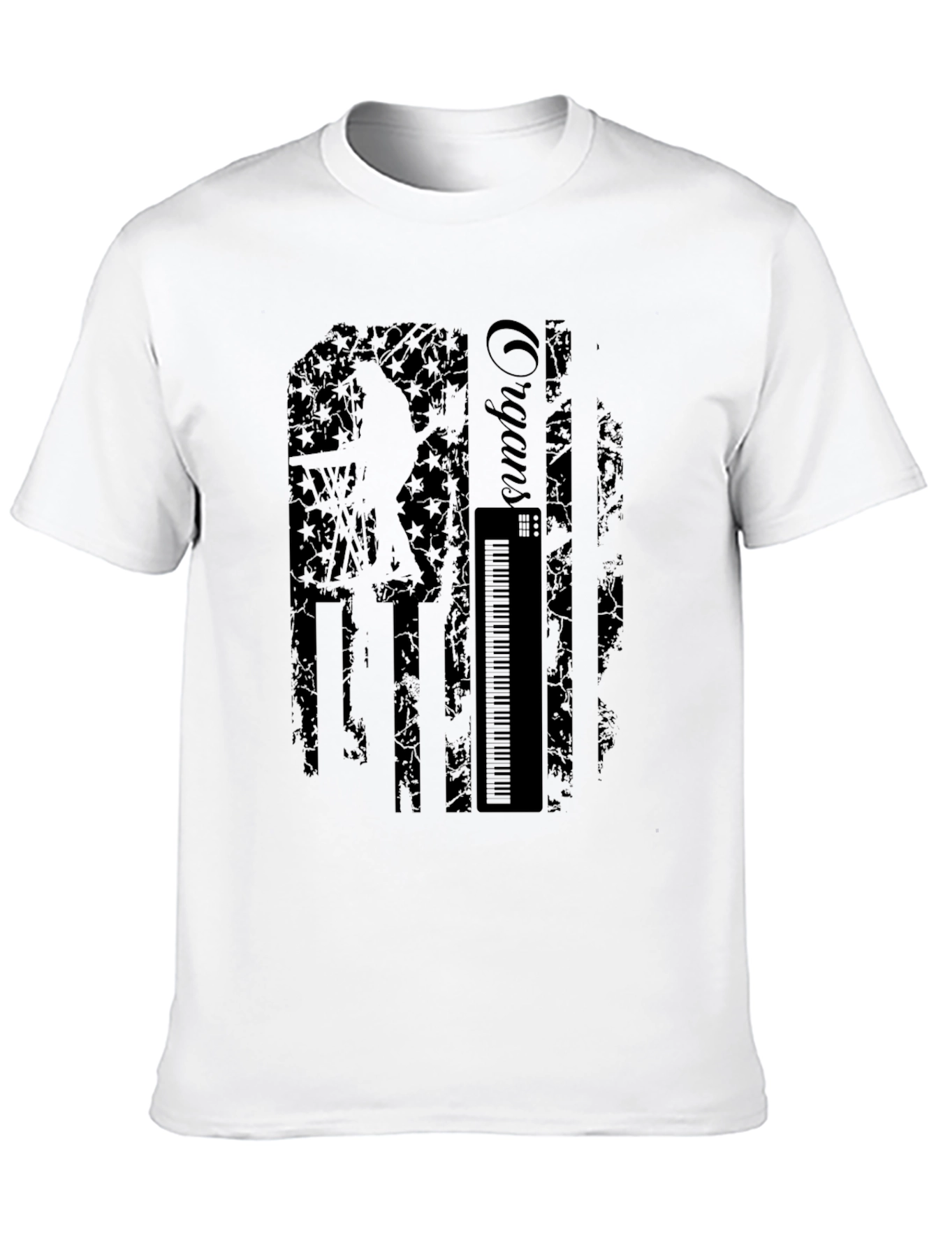 Organist Black T-Shirt - Music Instrument