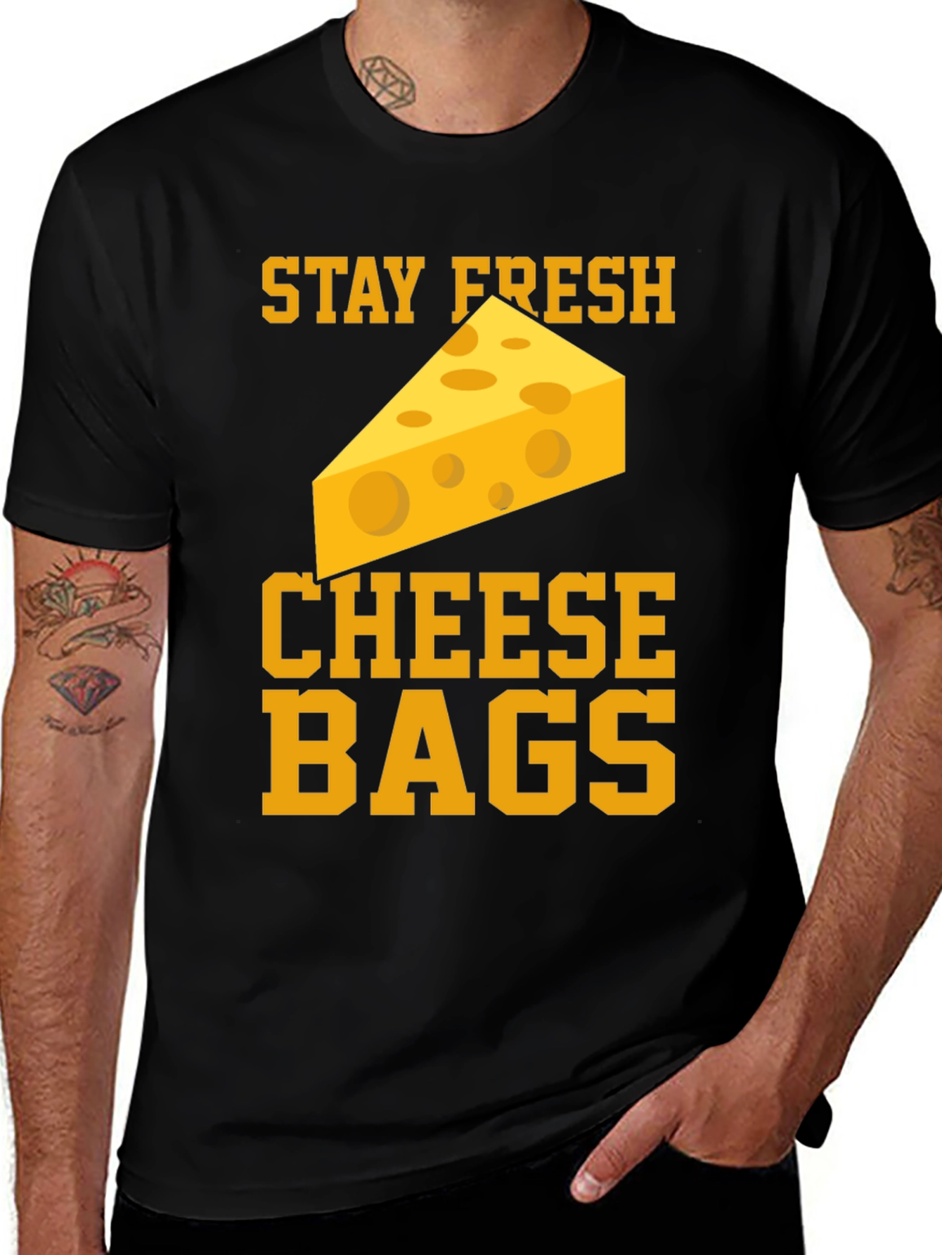 Stay Fresh Cheese Bags Graphic T-Shirt