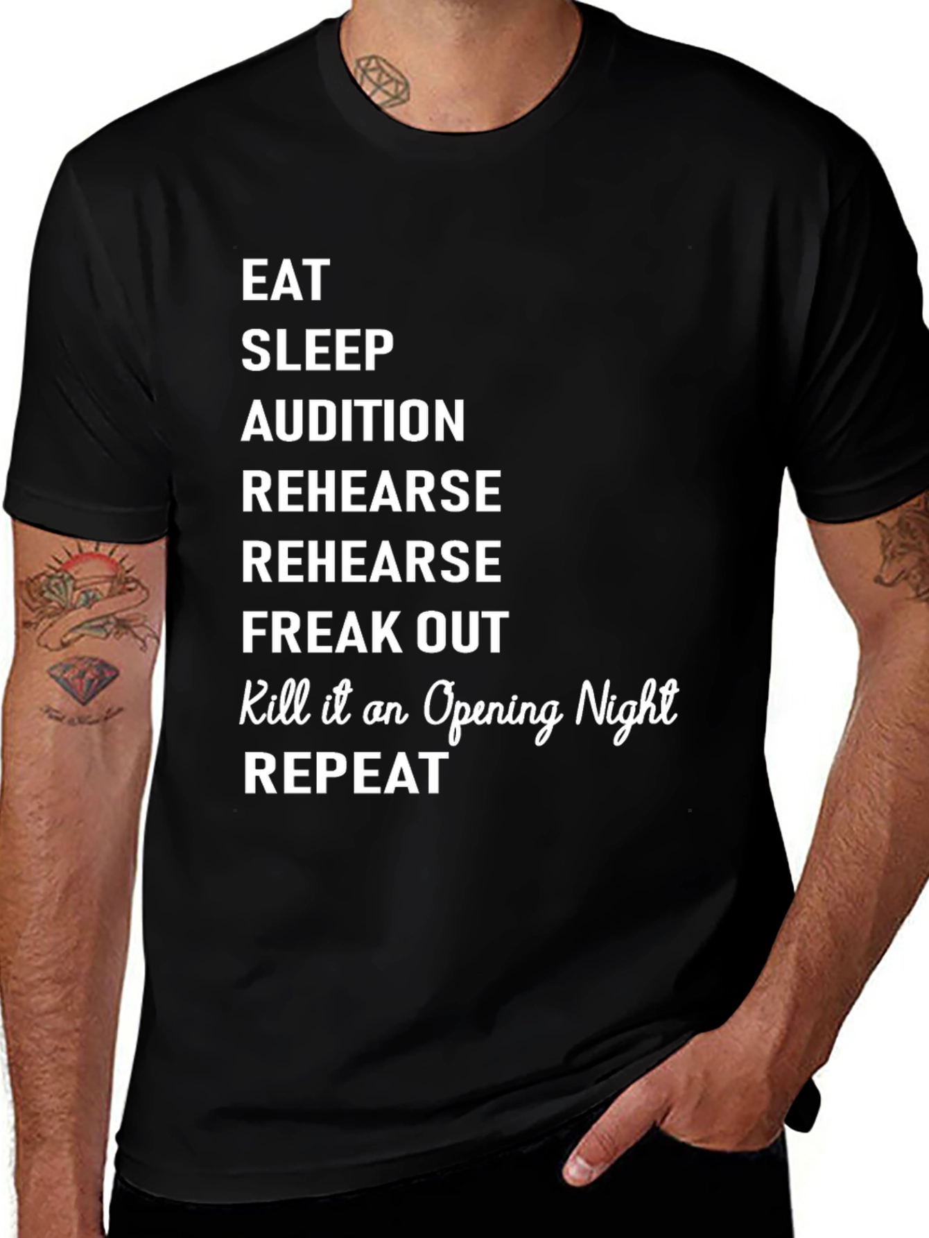 Eat Sleep Audition Theatre T-Shirt