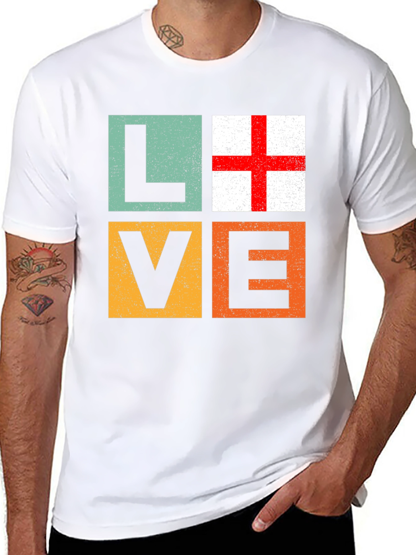 Love England Flag T-Shirt - Graphic Tee