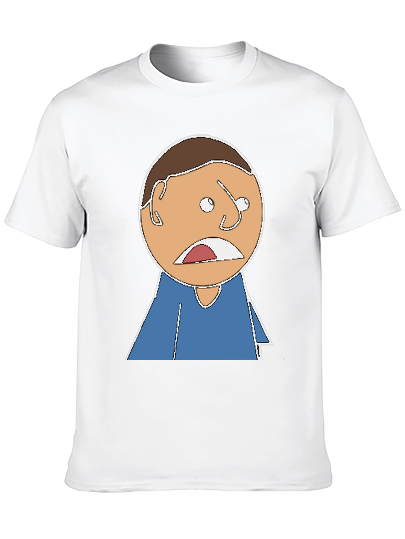 Cartoon Expression T-Shirt - Black Cotton Tee