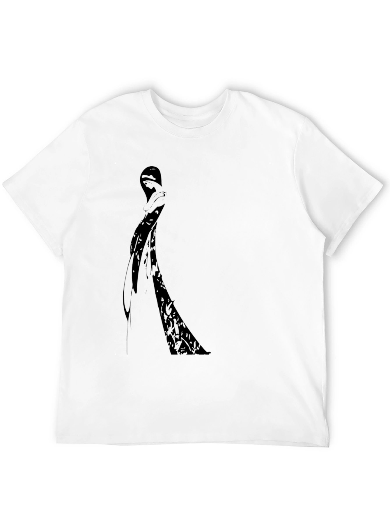 Elegant Woman Silhouette Black Graphic Tee