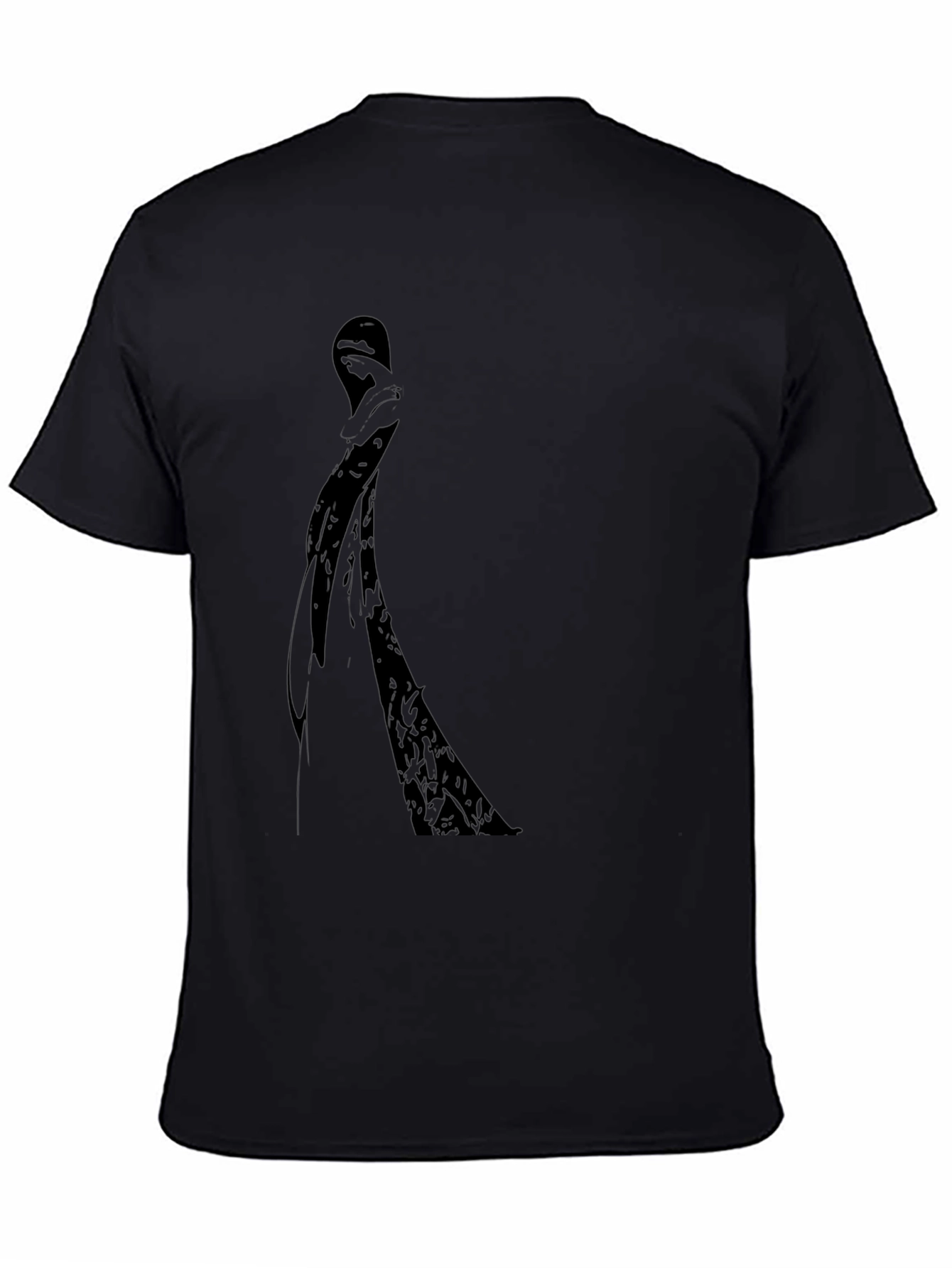 Elegant Woman Silhouette Black Graphic Tee