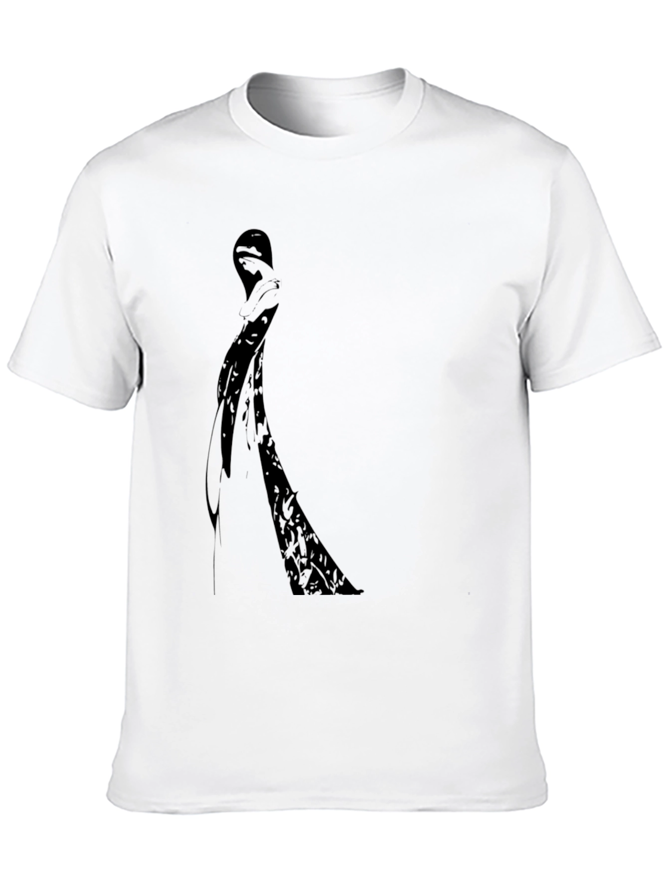 Elegant Woman Silhouette Black Graphic Tee