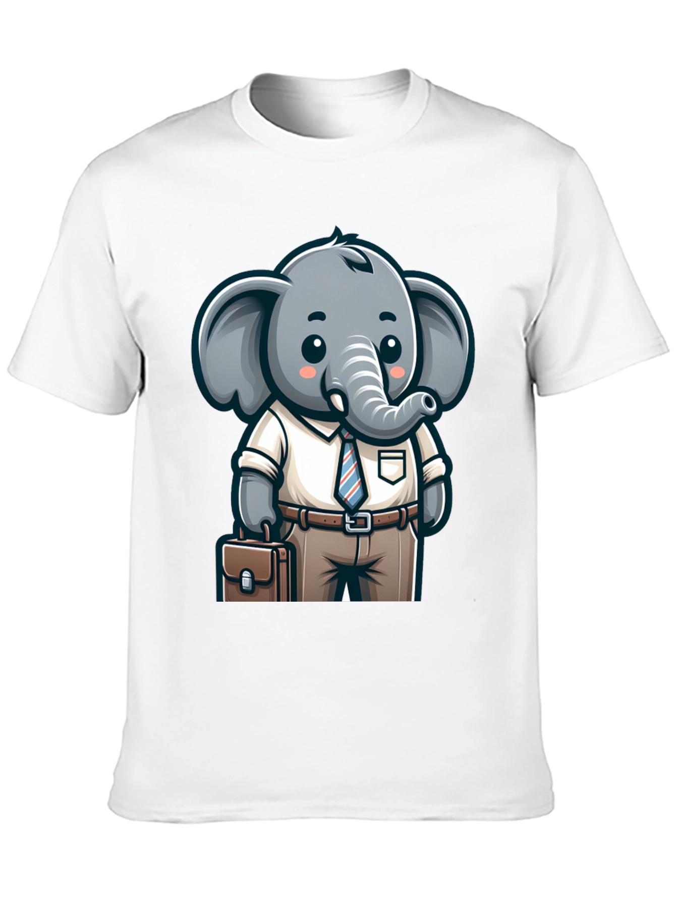 Cartoon Elephant Businessman Graphic Tee