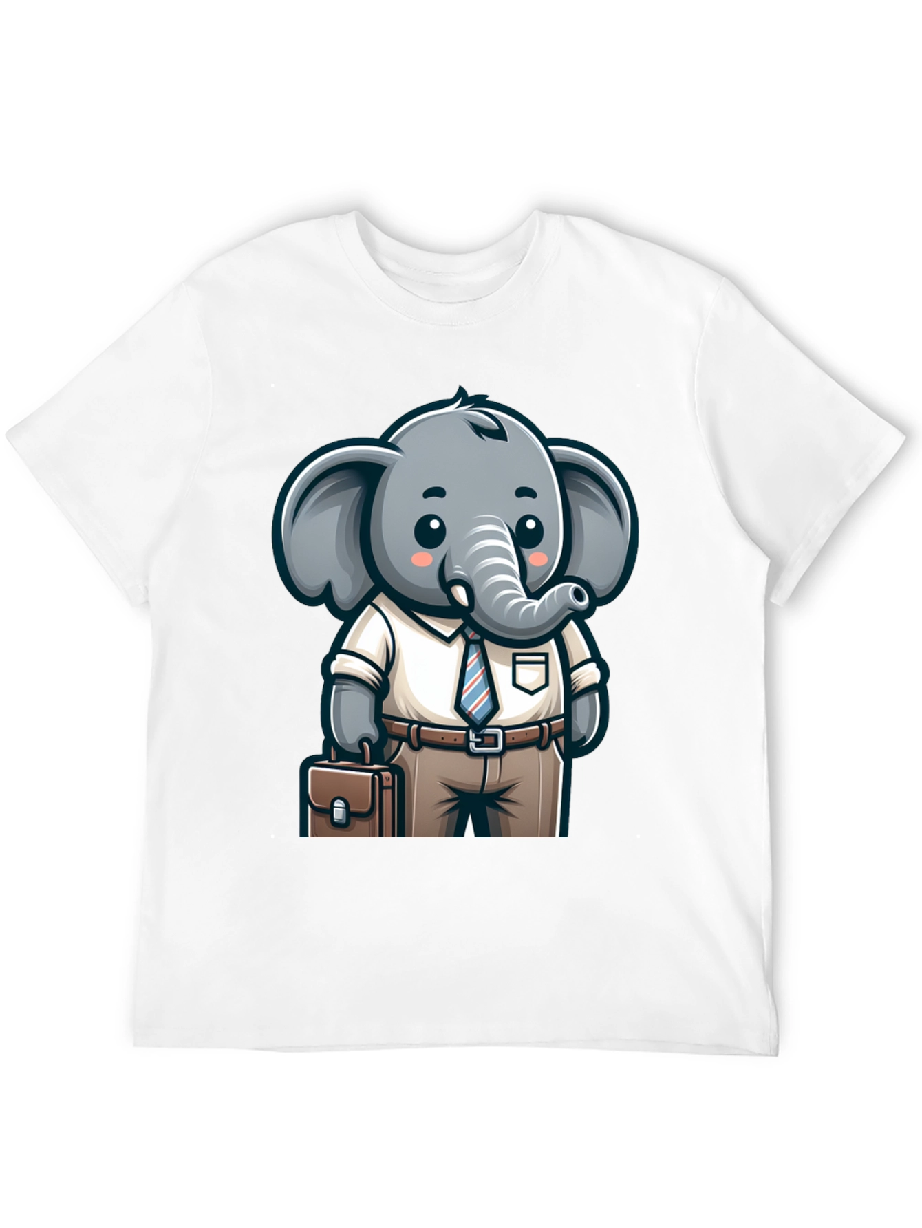 Cartoon Elephant Businessman Graphic Tee