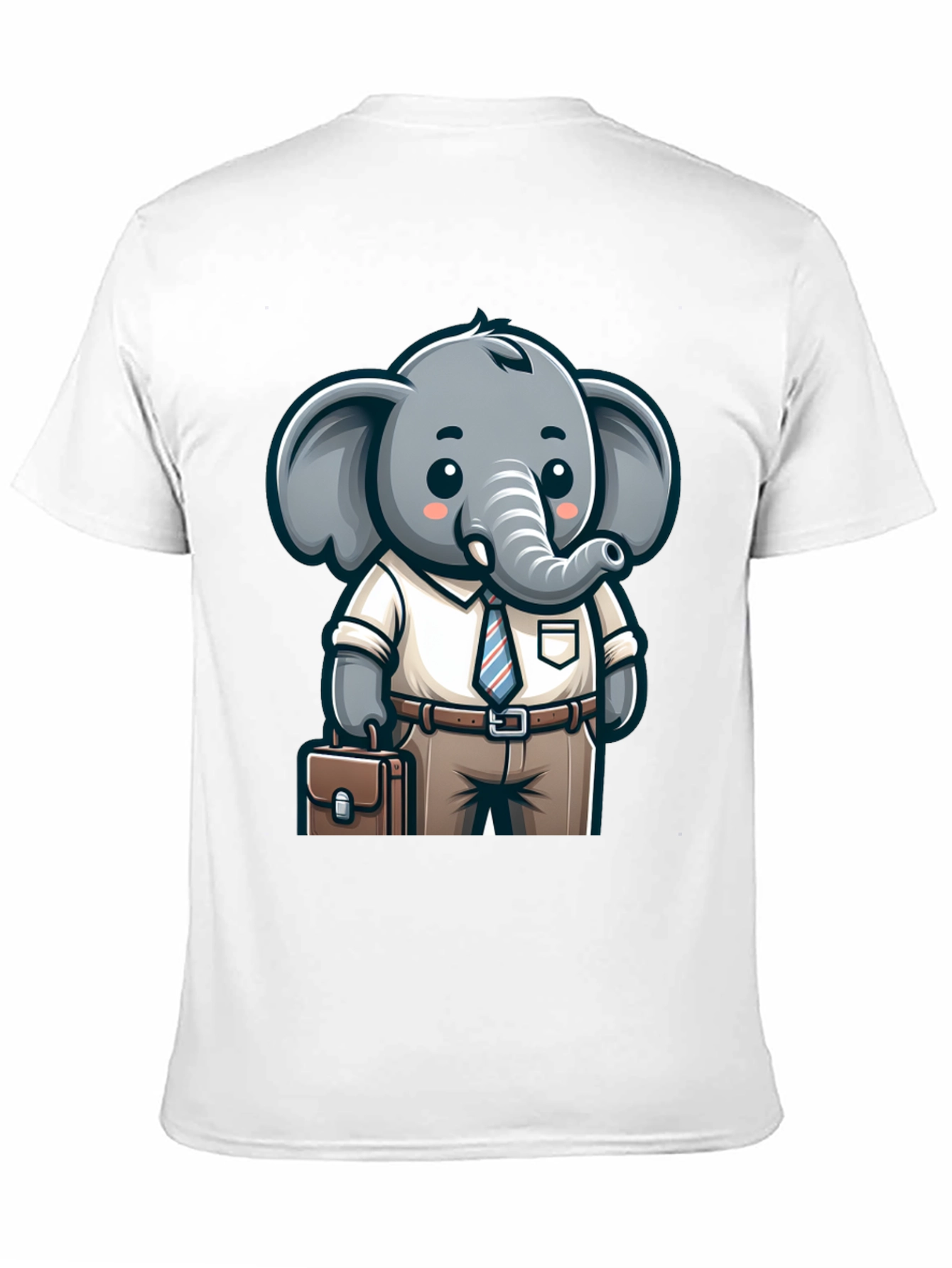 Cartoon Elephant Businessman Graphic Tee