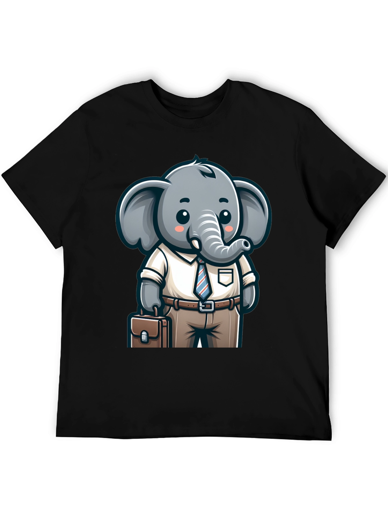 Cartoon Elephant Businessman Graphic Tee