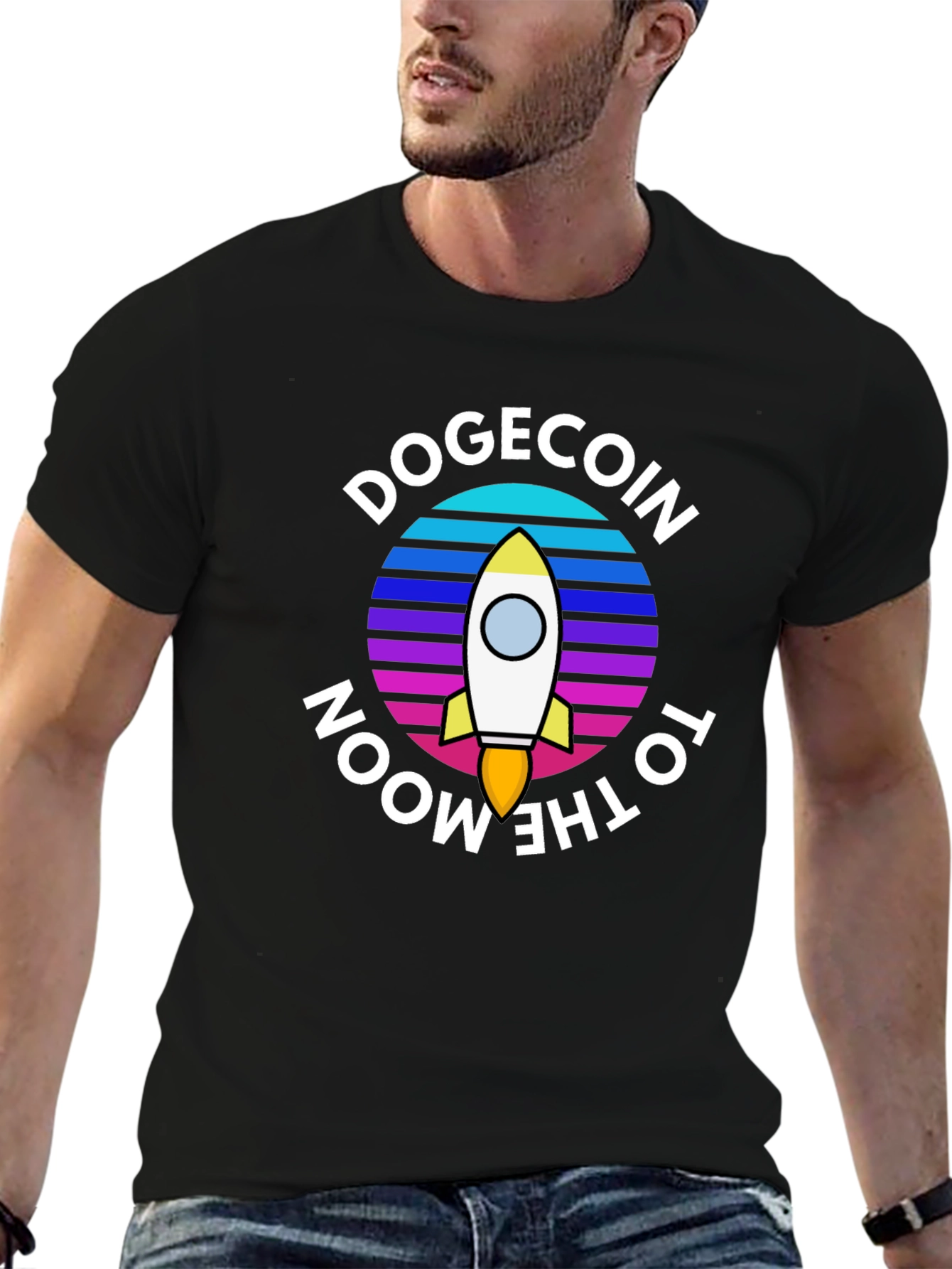 Dogecoin to the Moon Graphic Tee - Crypto Fashion
