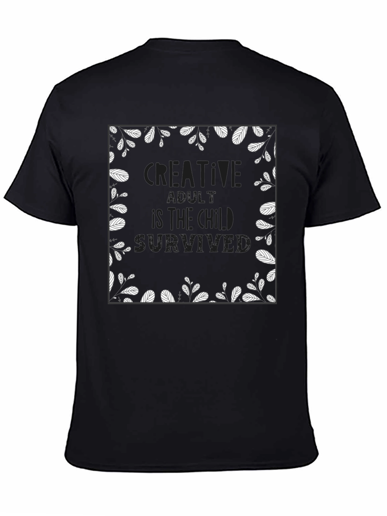 Creative Adult Black Graphic Tee