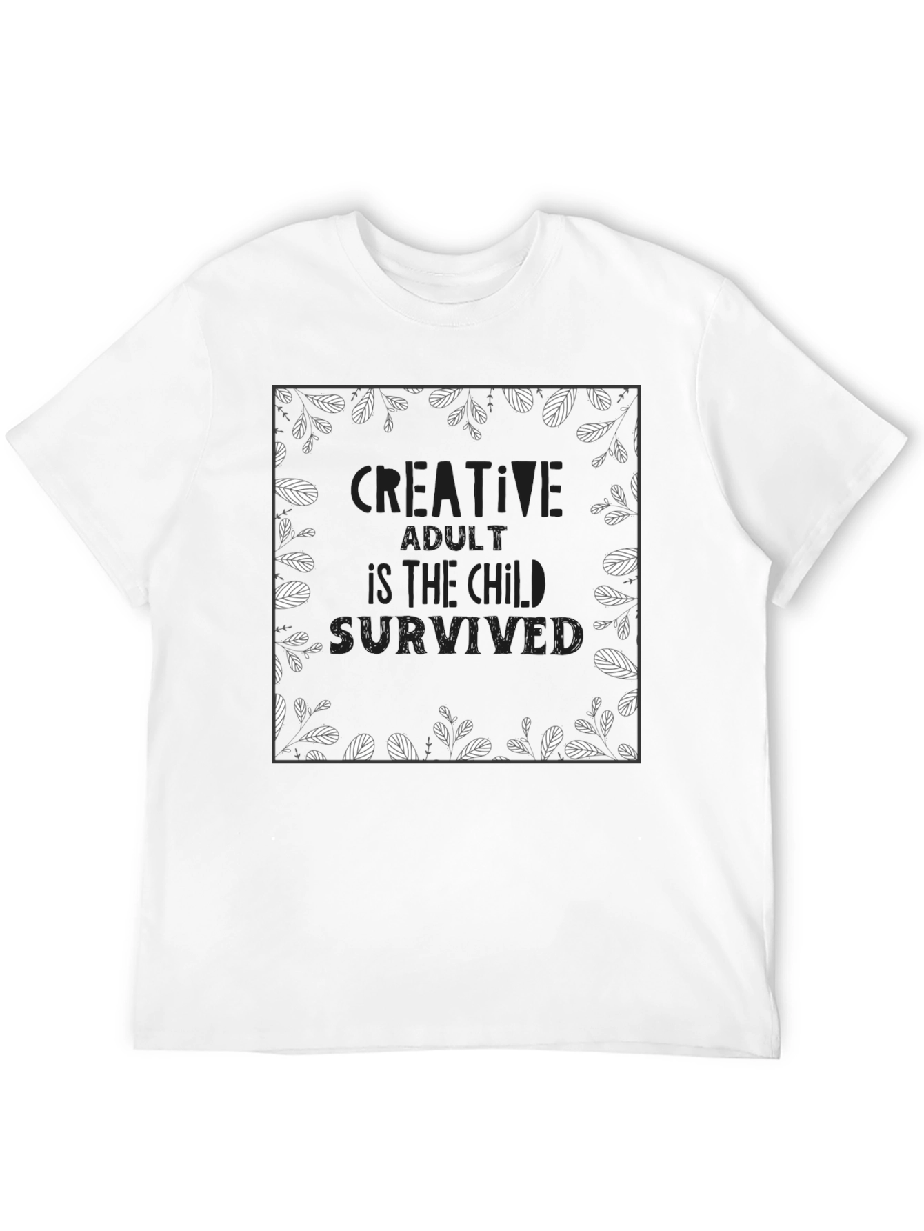 Creative Adult Black Graphic Tee