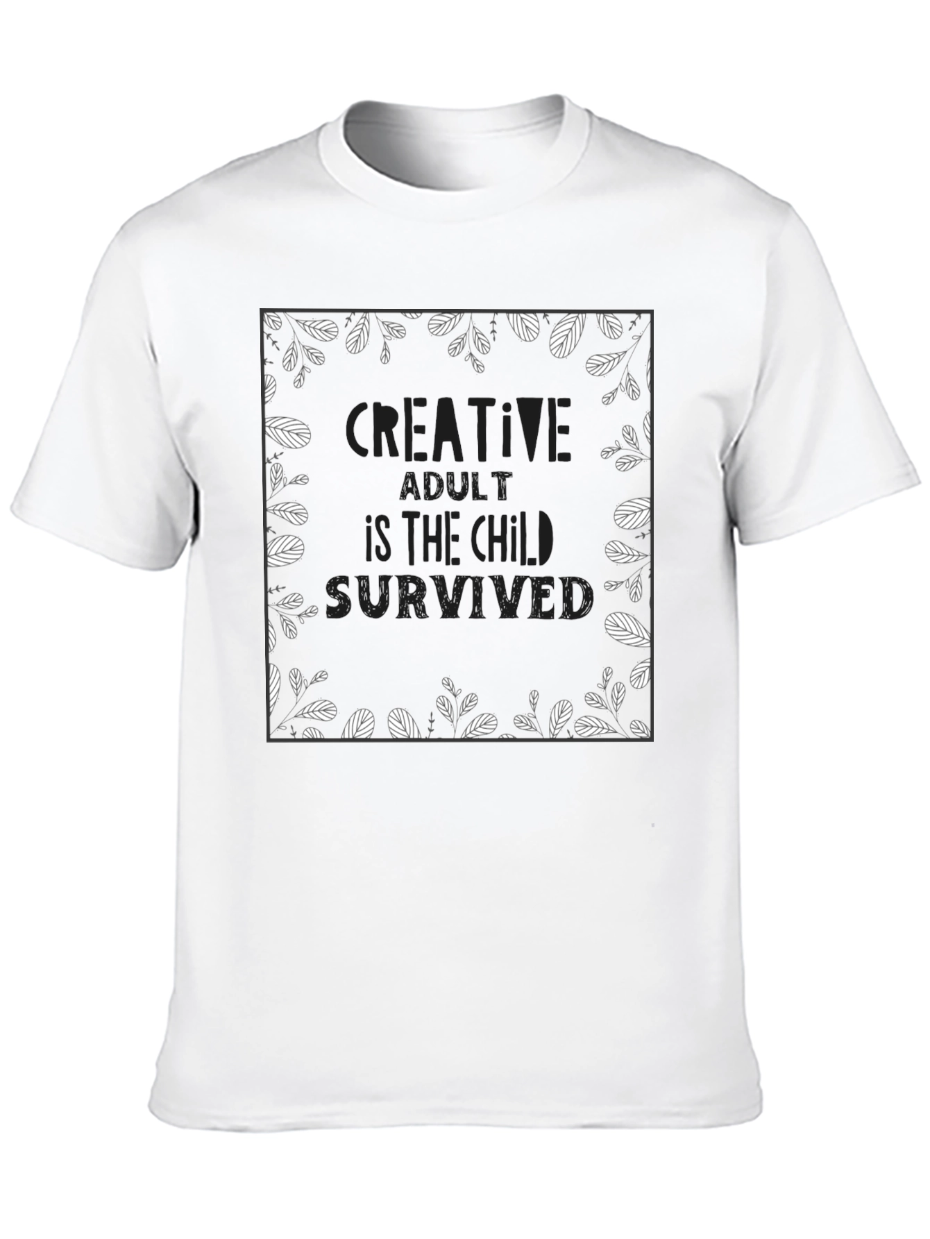 Creative Adult Black Graphic Tee