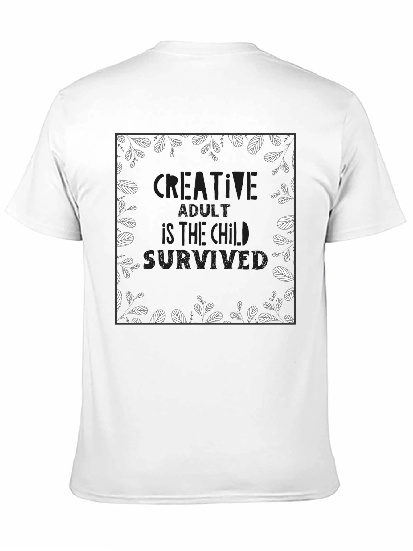 Creative Adult Black Graphic Tee