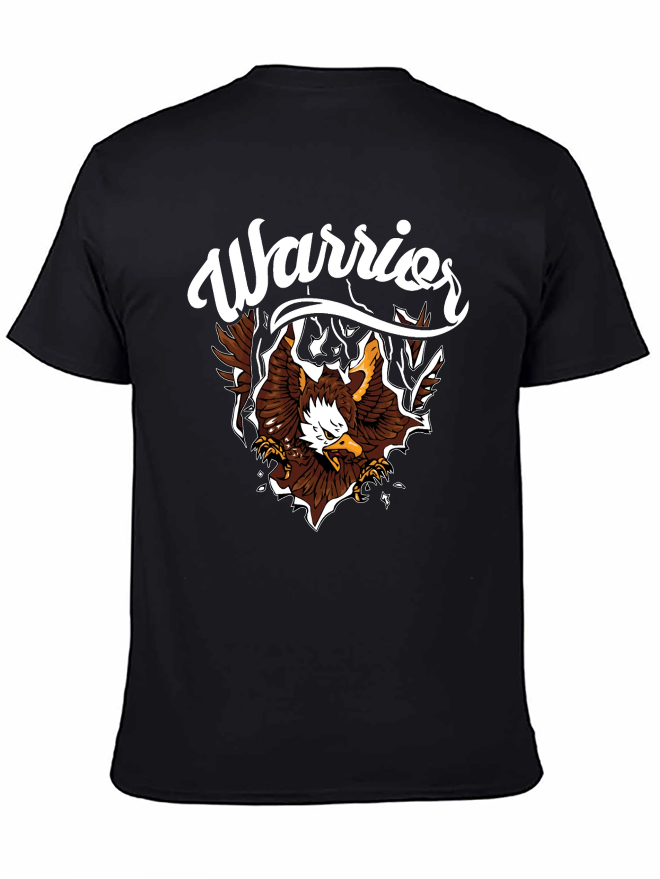 Warrior Eagle Graphic T-Shirt - Black