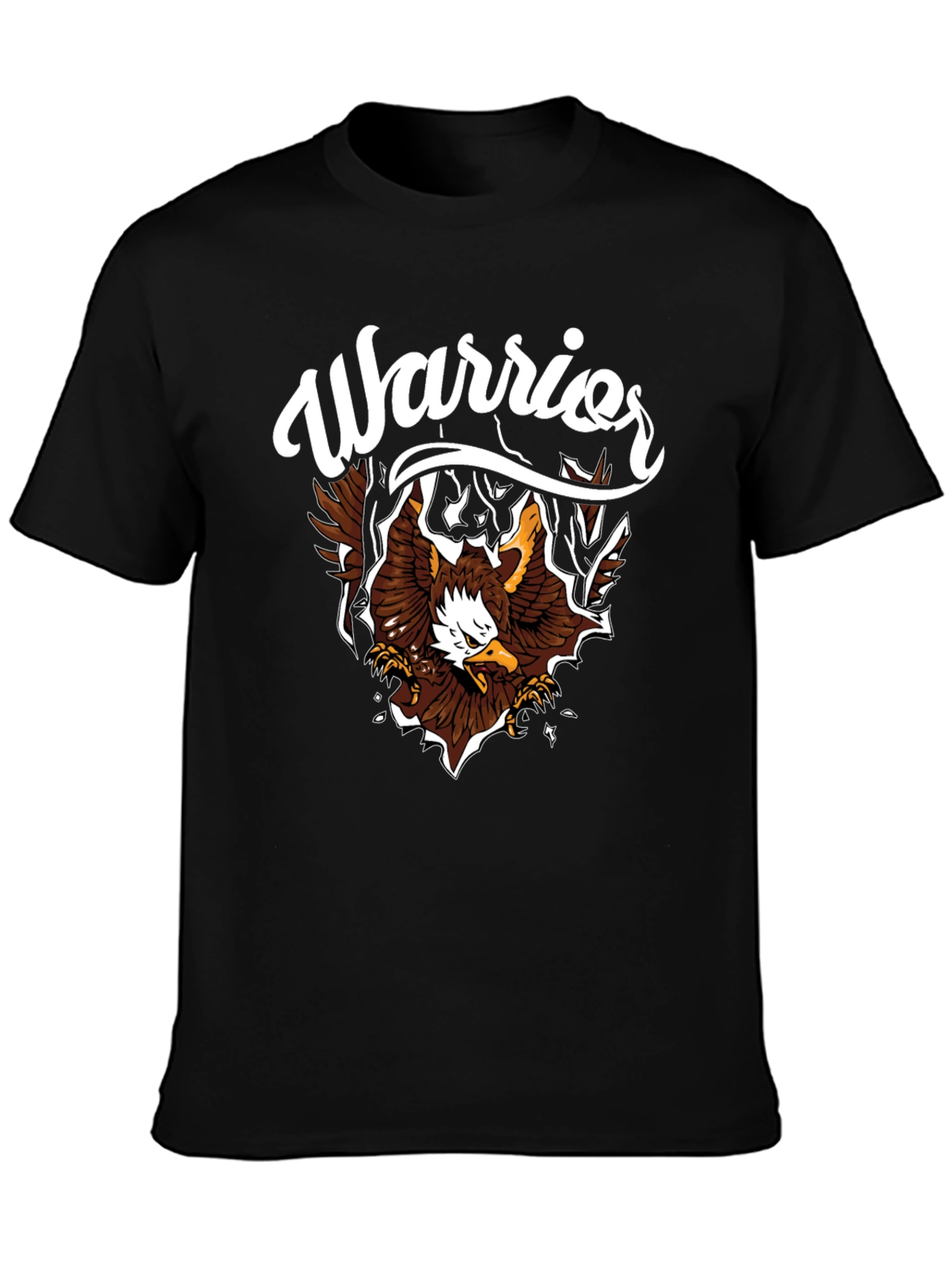Warrior Eagle Graphic T-Shirt - Black