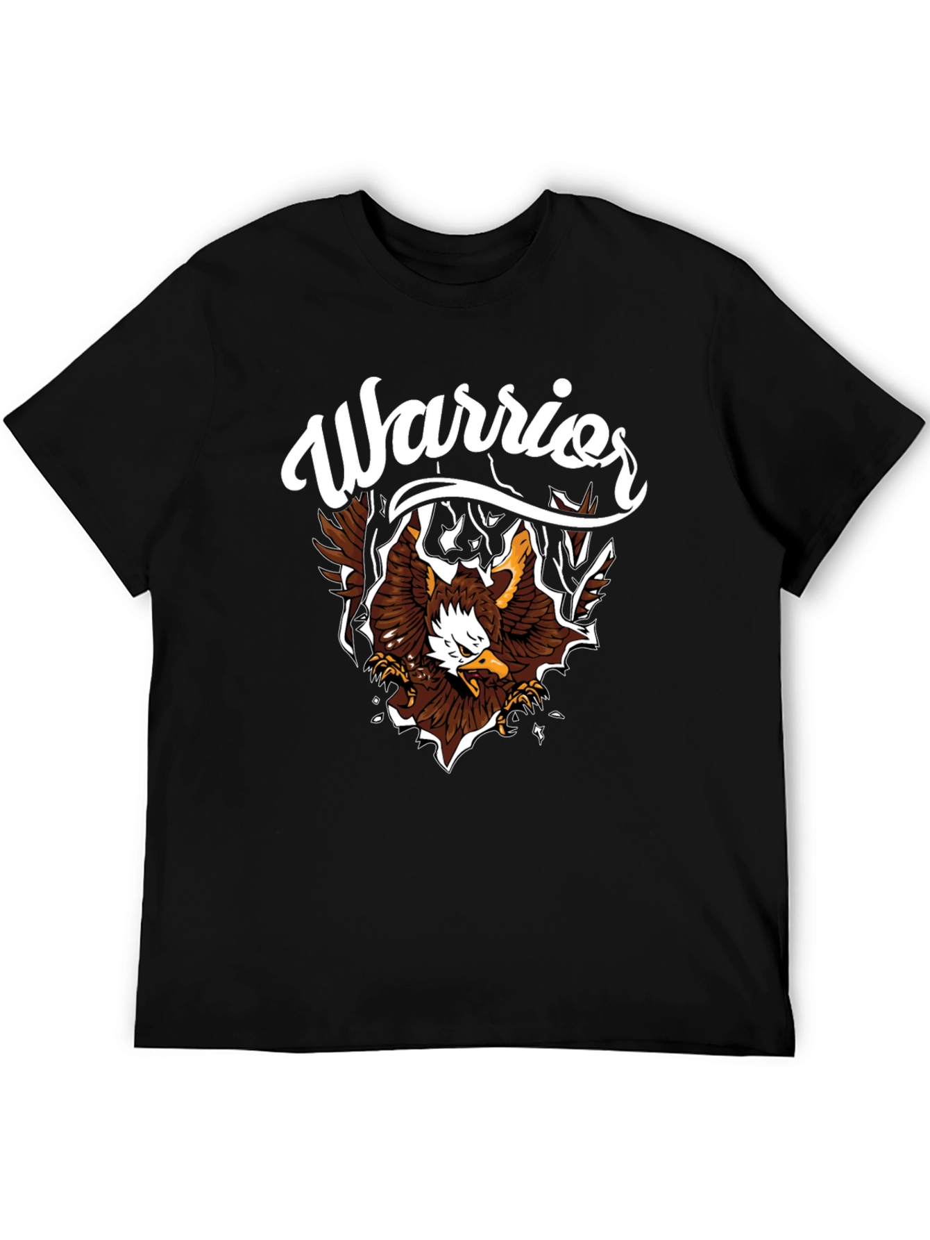 Warrior Eagle Graphic T-Shirt - Black