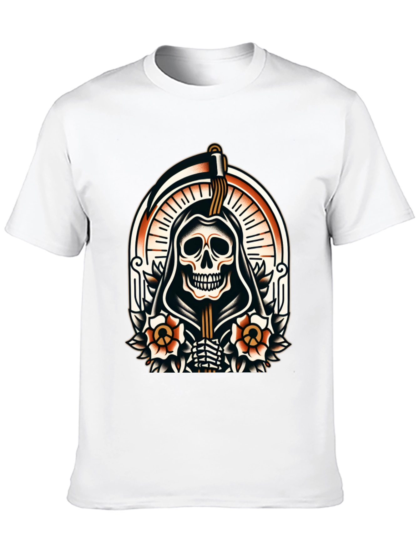Grim Reaper Graphic Tee - Death Skull T-Shirt