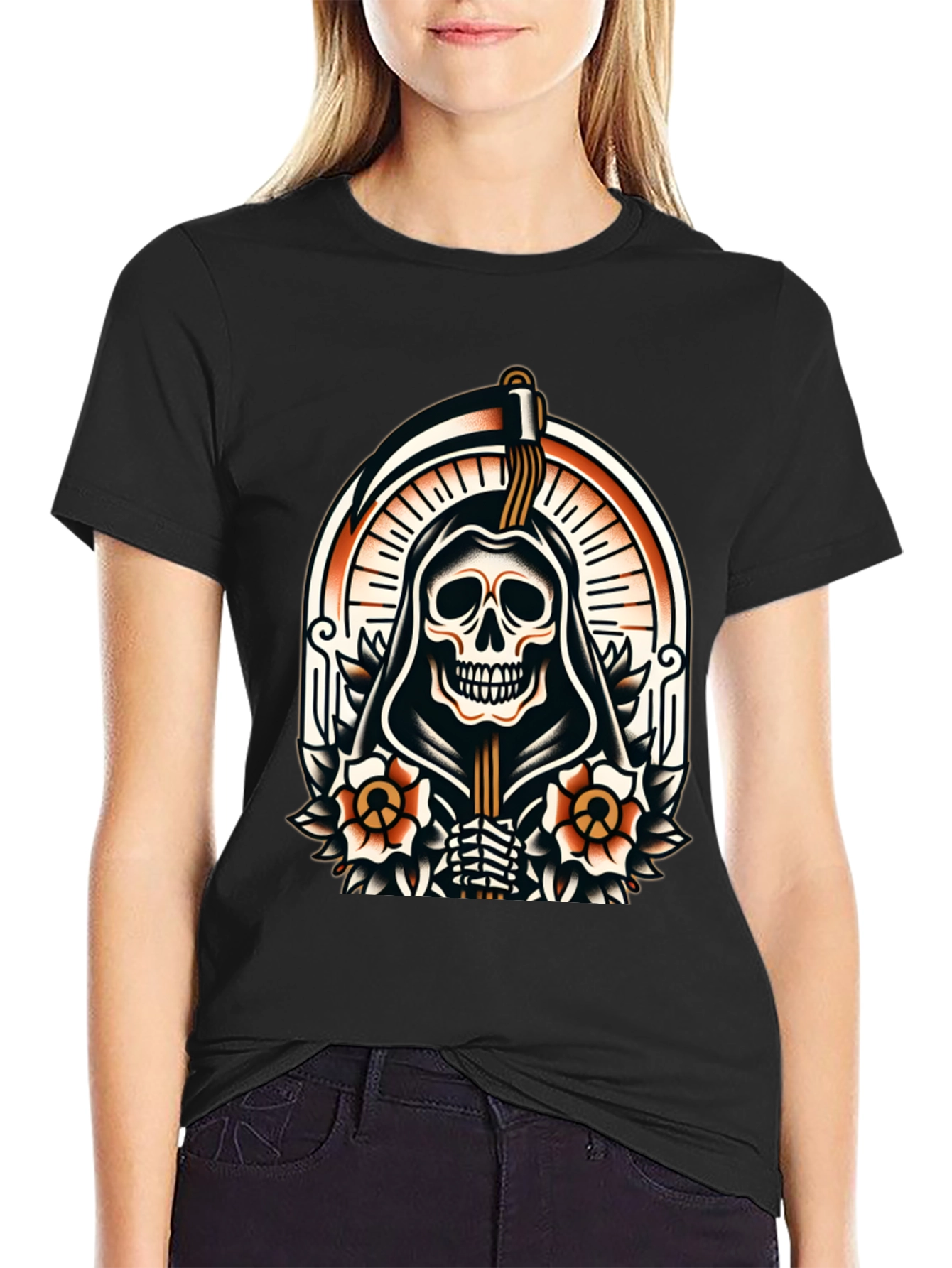 Grim Reaper Graphic Tee - Death Skull T-Shirt