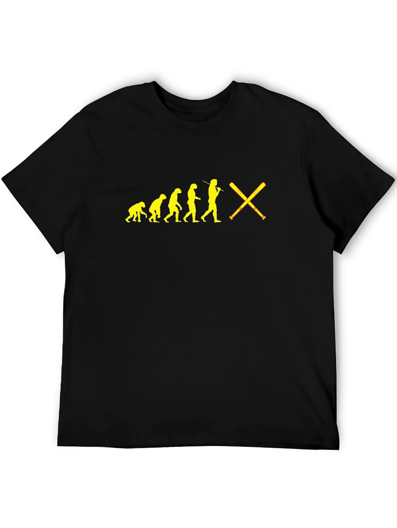 Evolution of Baseball Black T-Shirt