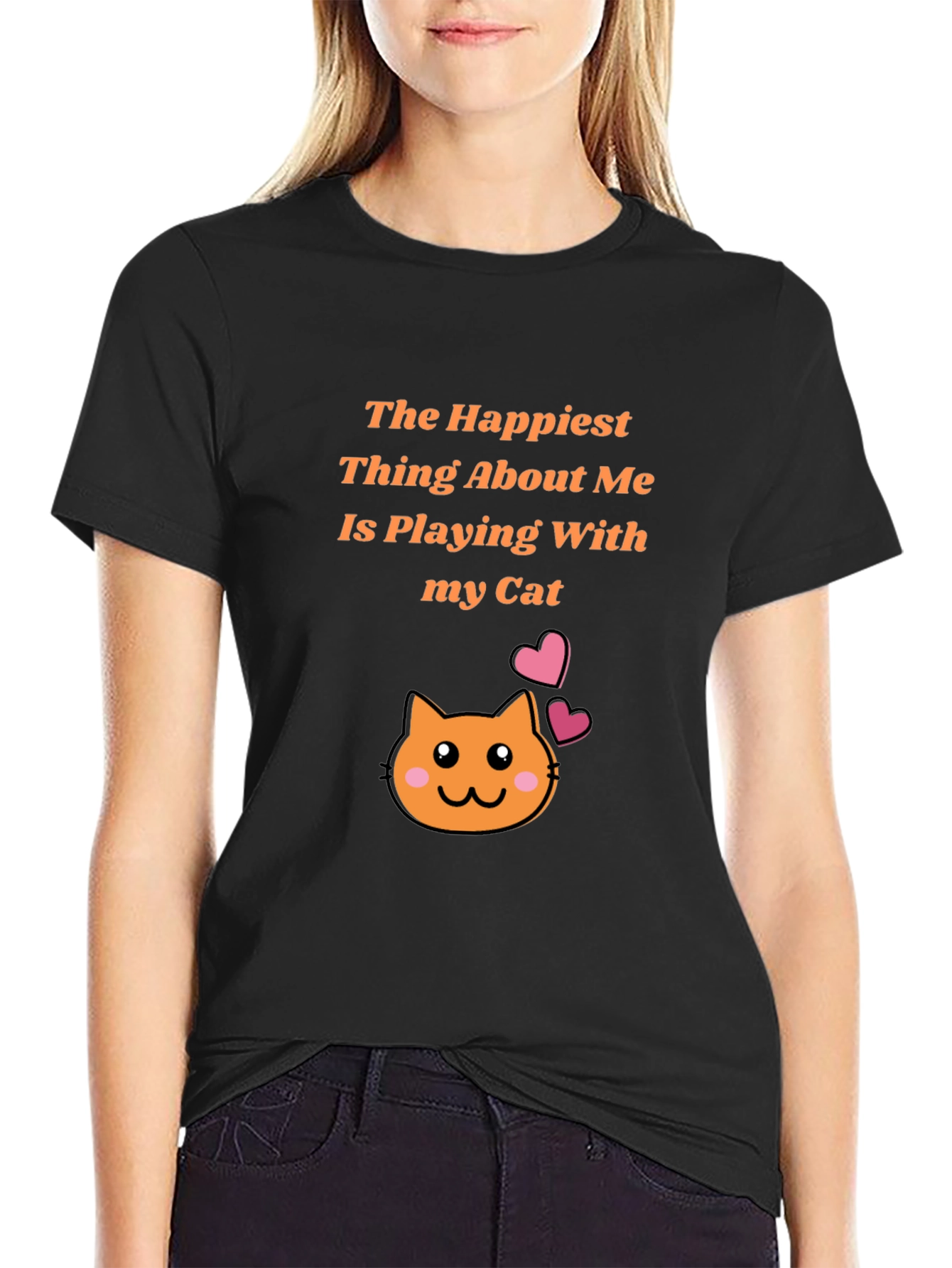Happiest Playing With My Cat T-Shirt