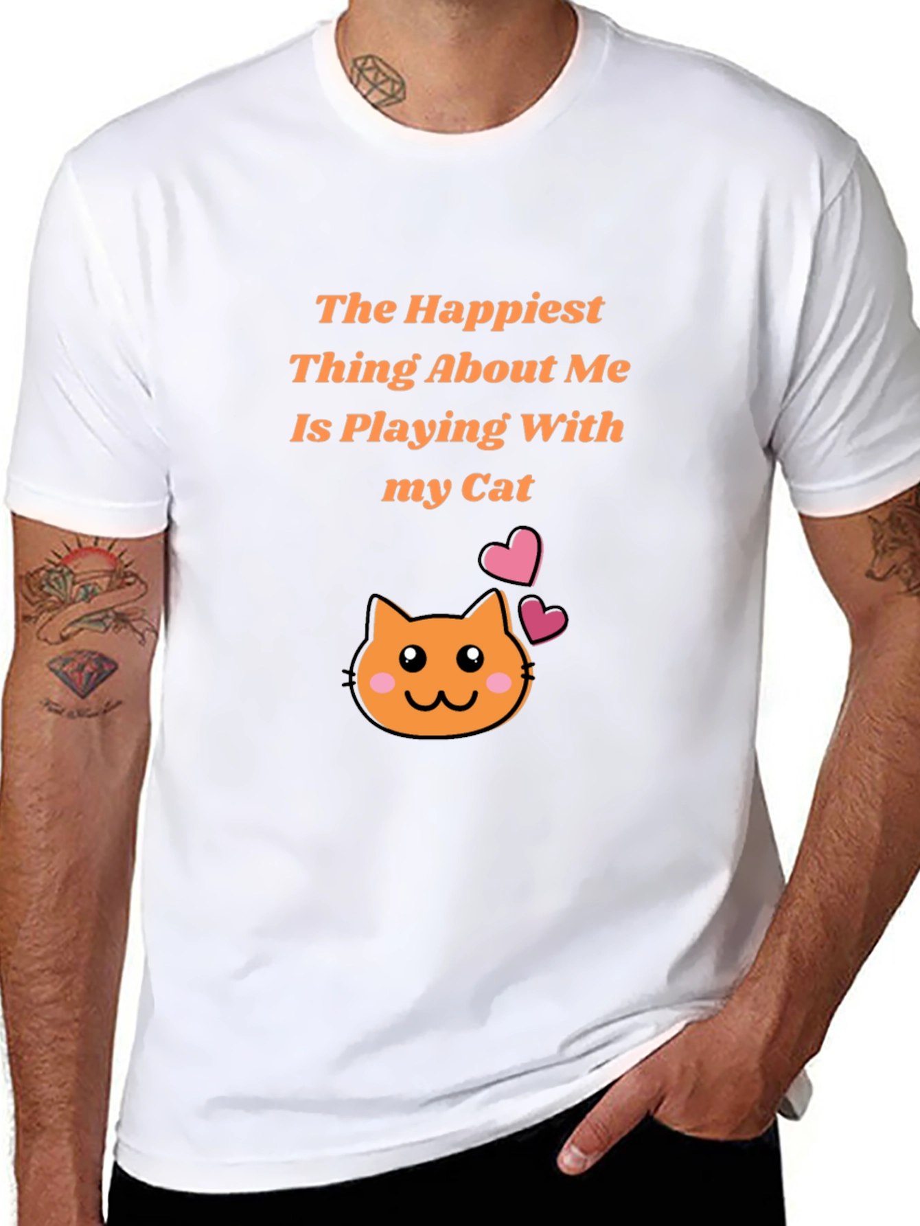 Happiest Playing With My Cat T-Shirt
