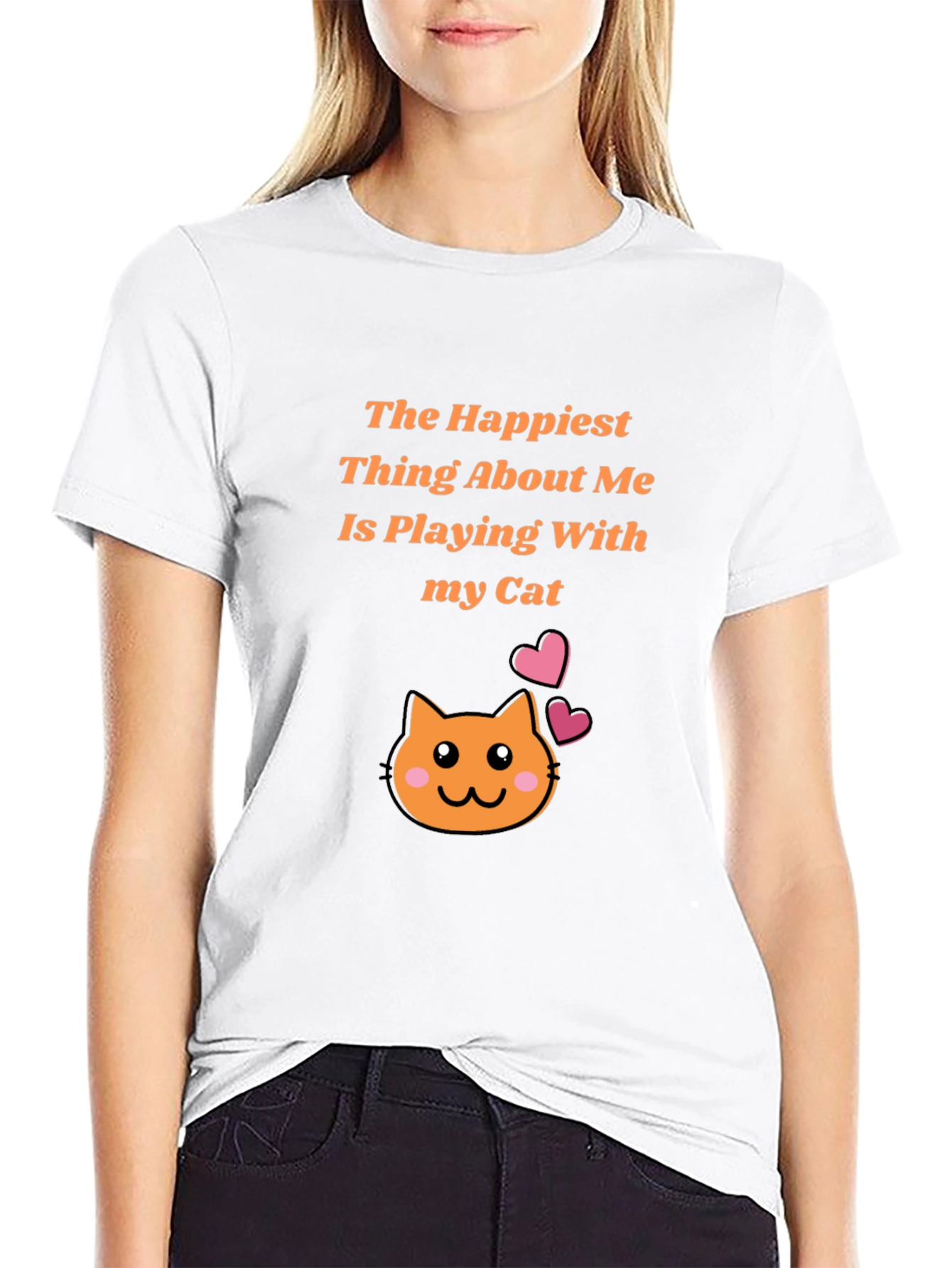 Happiest Playing With My Cat T-Shirt