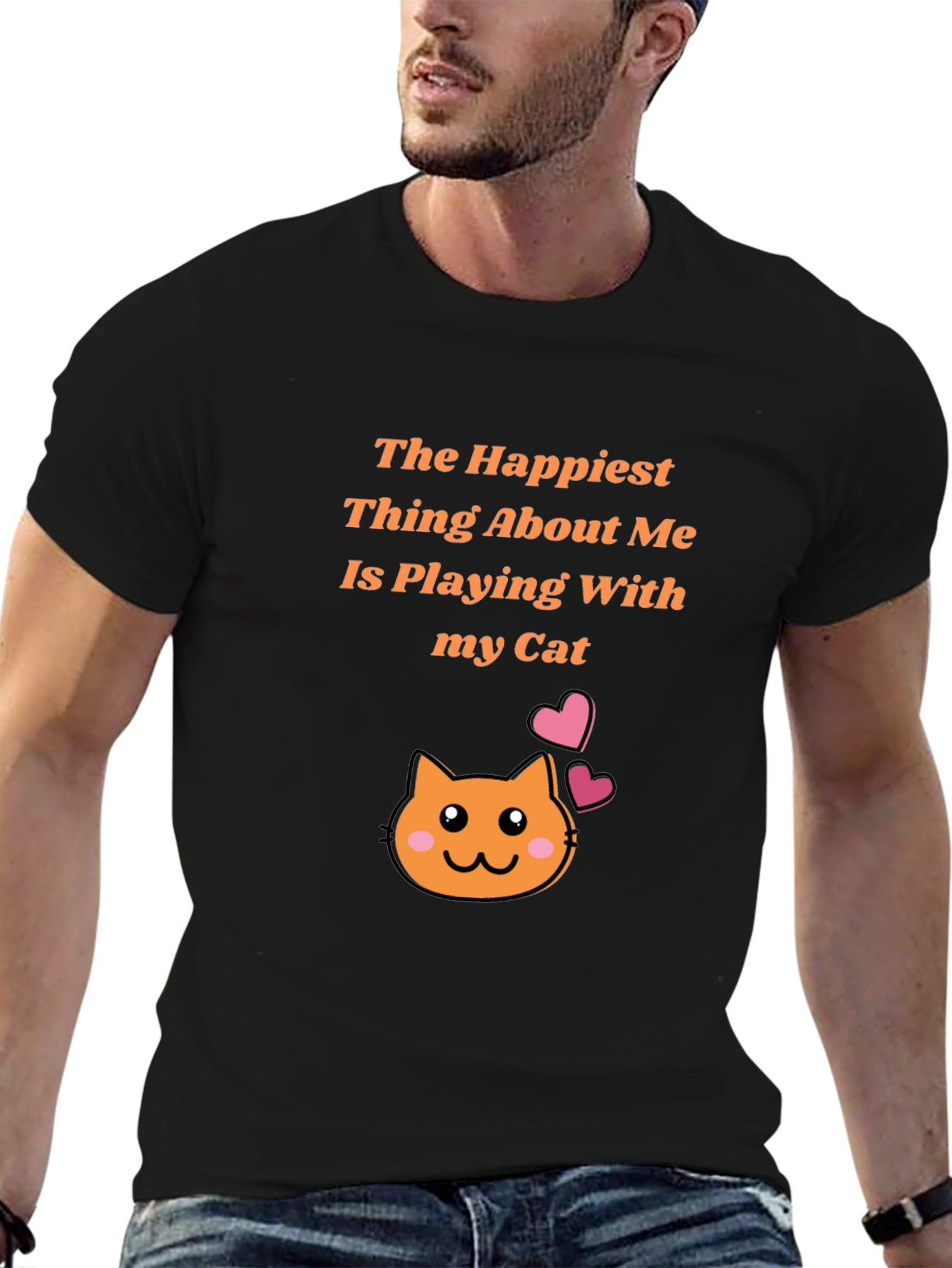 Happiest Playing With My Cat T-Shirt