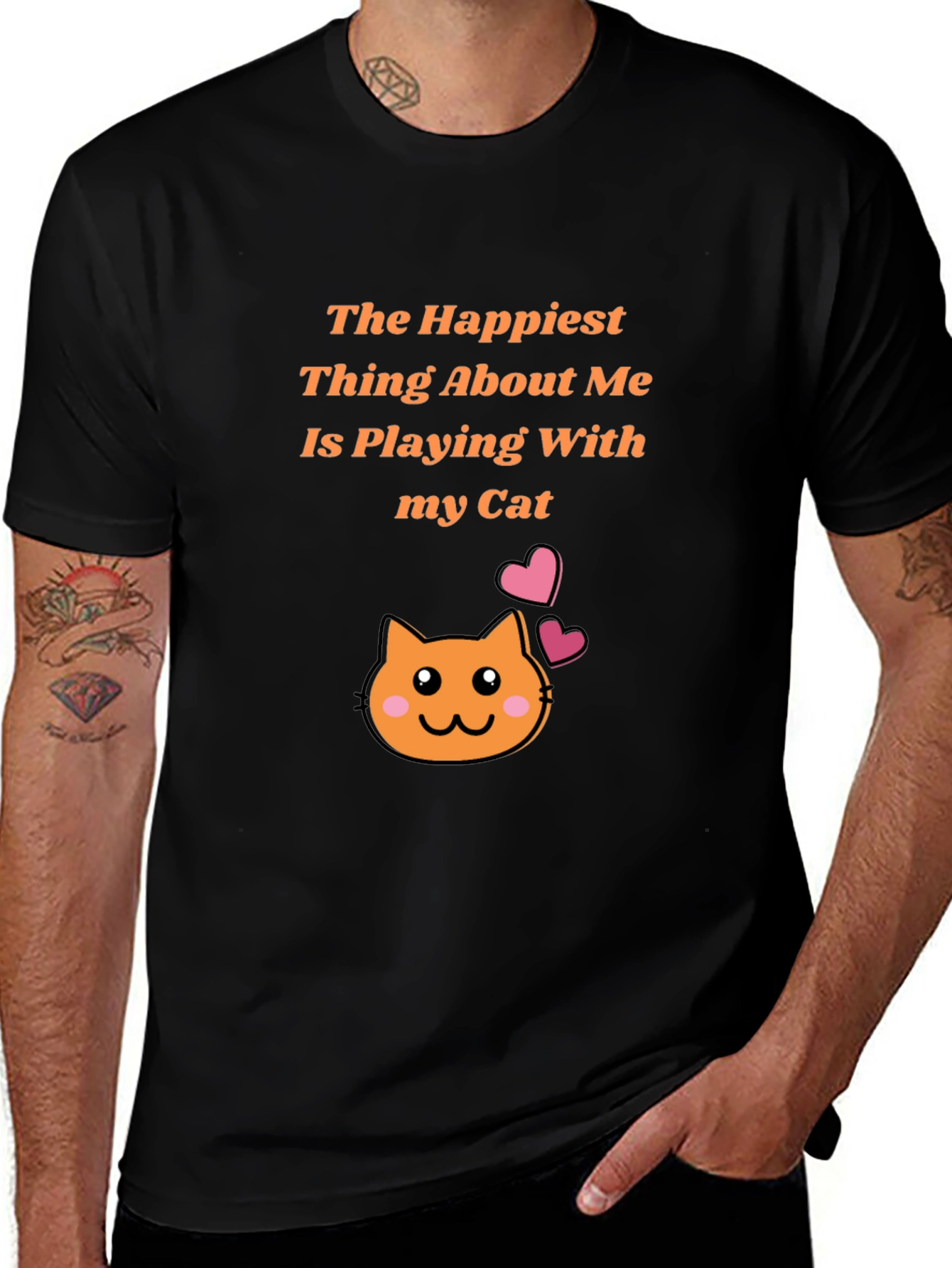 Happiest Playing With My Cat T-Shirt