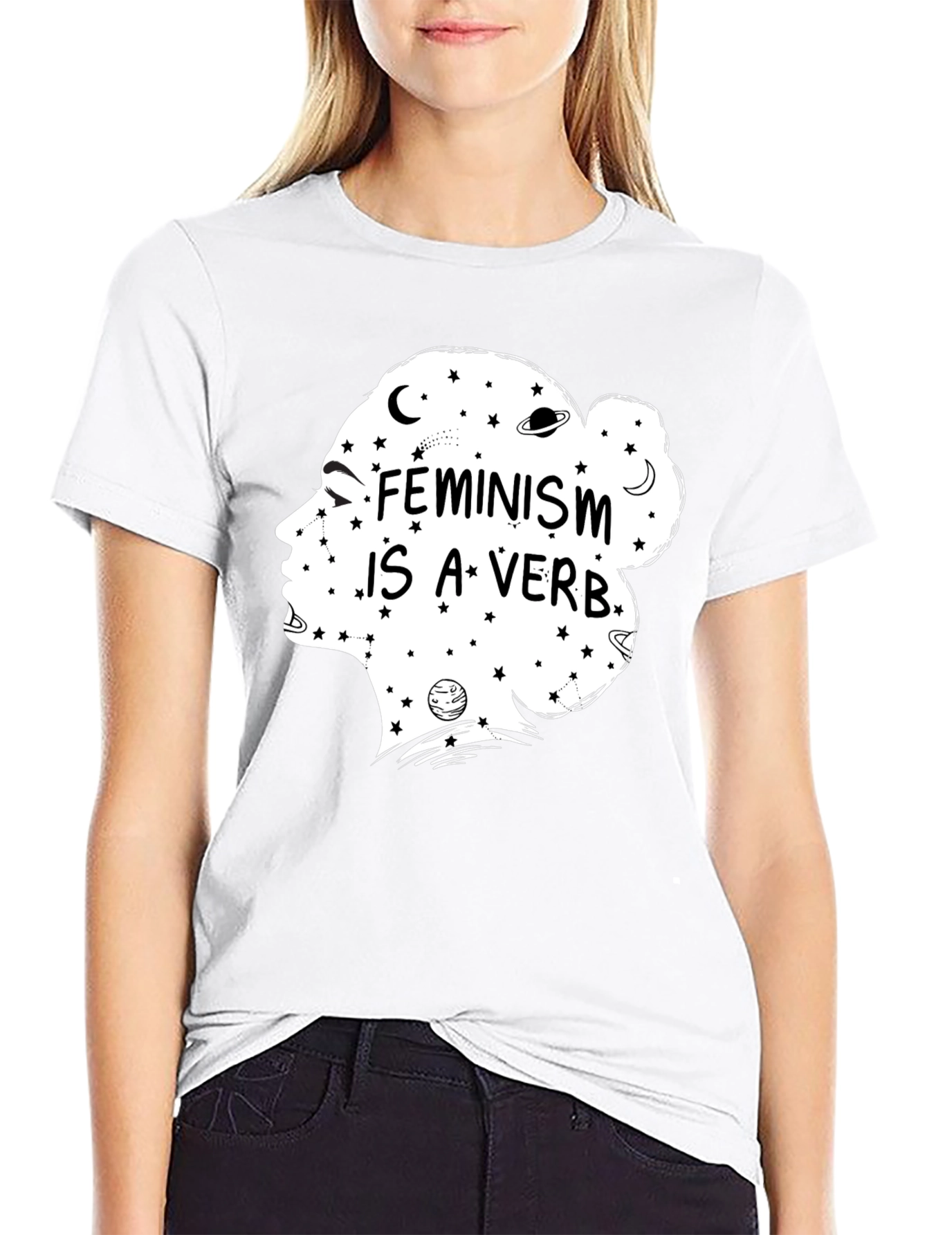 Feminism Is A Verb Graphic T-Shirt