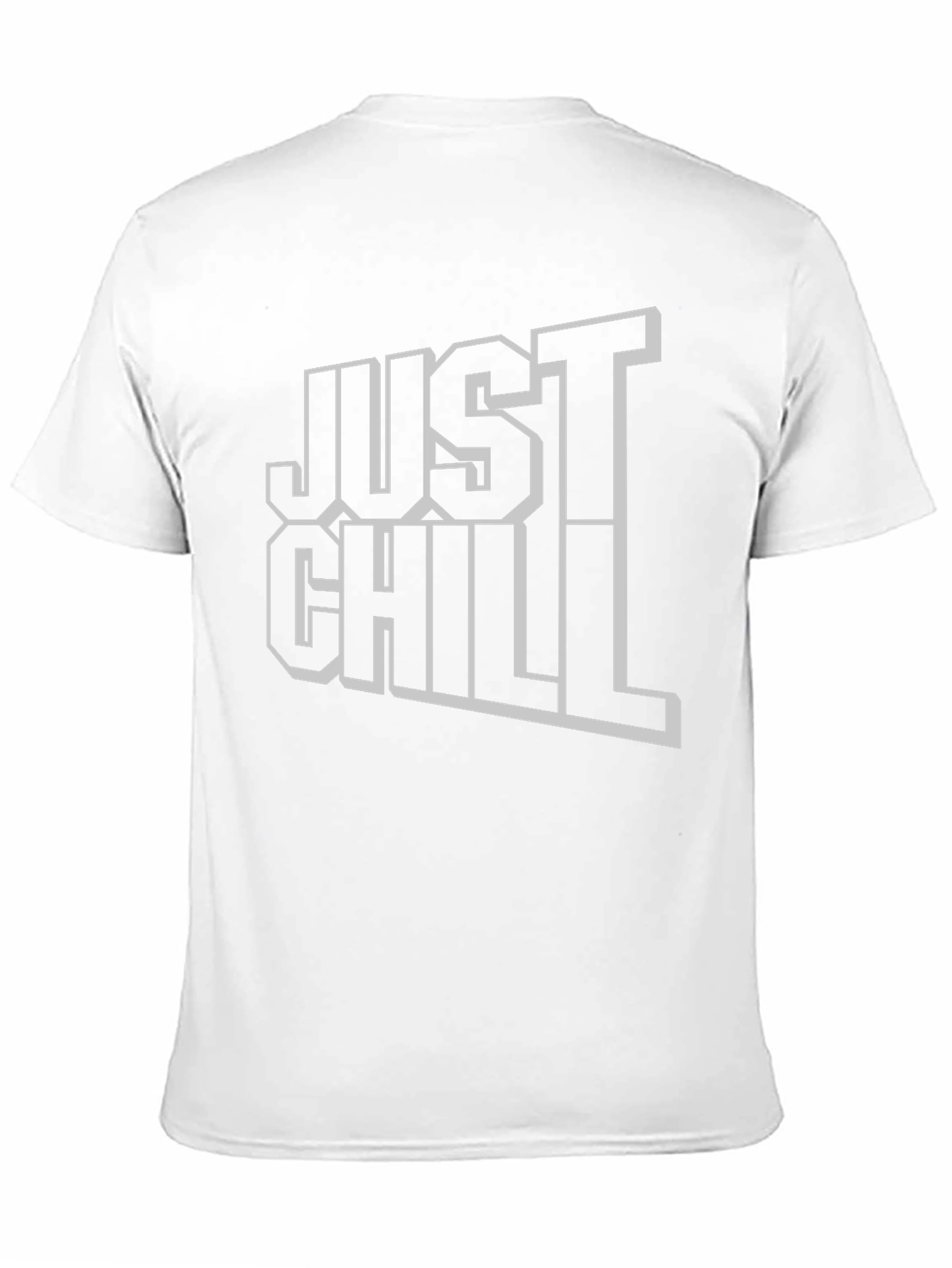 Just Chill Black Graphic Tee - Relaxed Fit