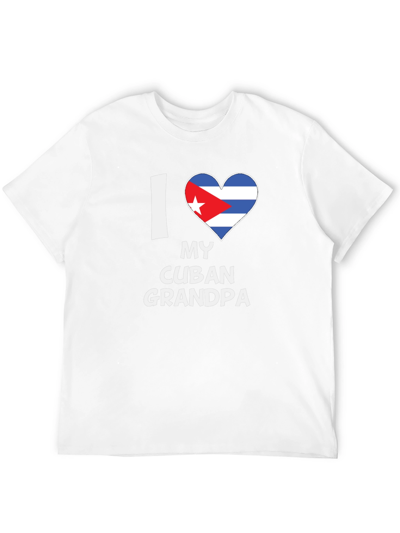 I Love My Cuban Grandpa T-Shirt Novelty Graphic Tee