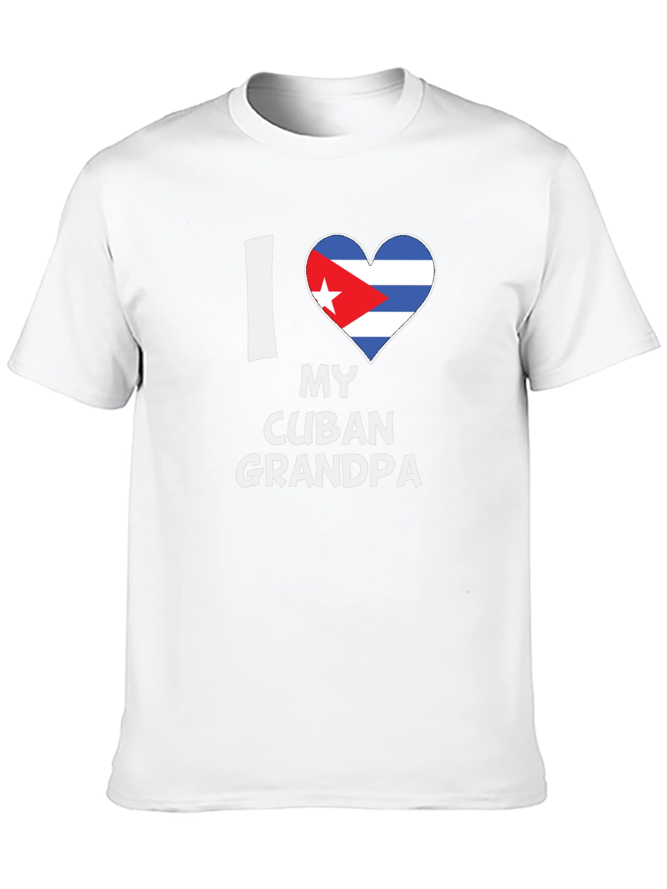 I Love My Cuban Grandpa T-Shirt Novelty Graphic Tee