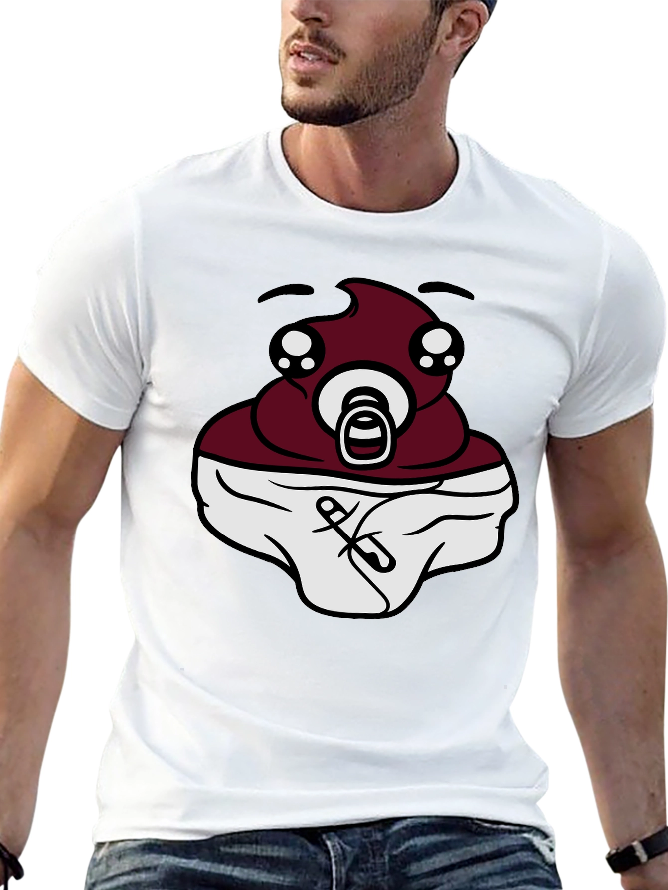 Baby Poop Emoji Black T-Shirt - Funny Graphic Tee