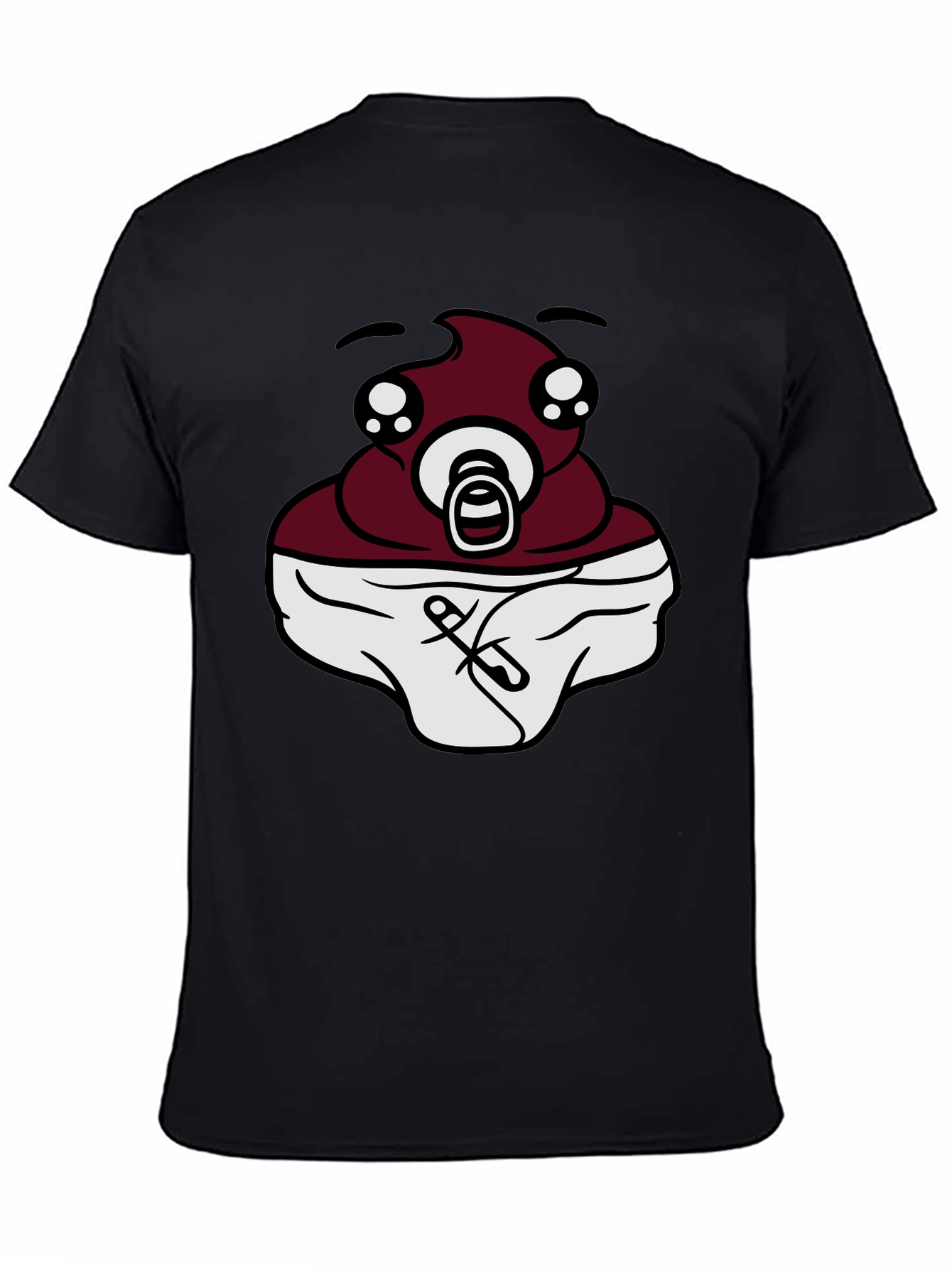 Baby Poop Emoji Black T-Shirt - Funny Graphic Tee