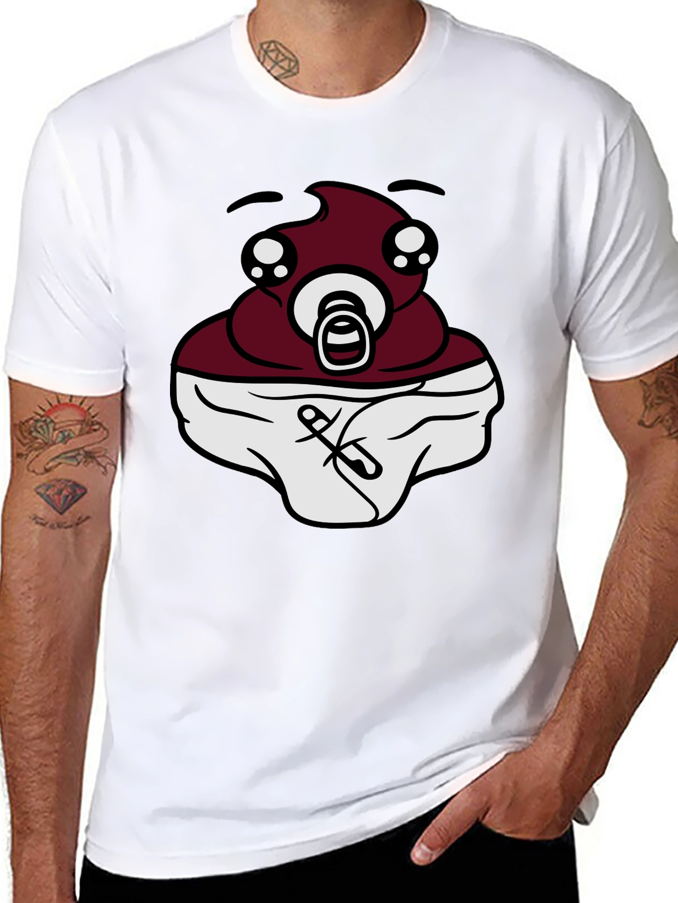 Baby Poop Emoji Black T-Shirt - Funny Graphic Tee
