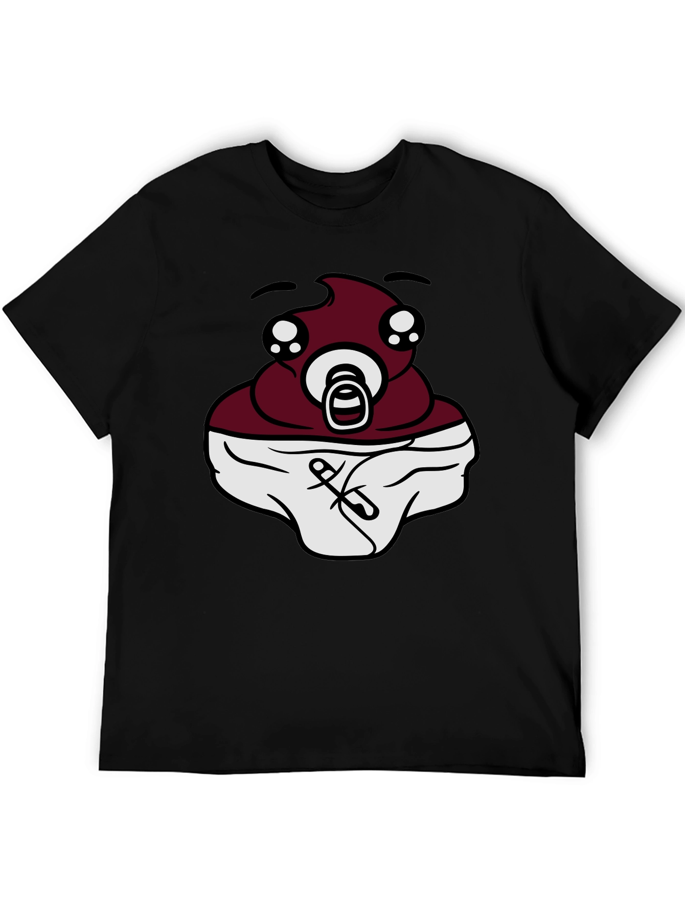 Baby Poop Emoji Black T-Shirt - Funny Graphic Tee