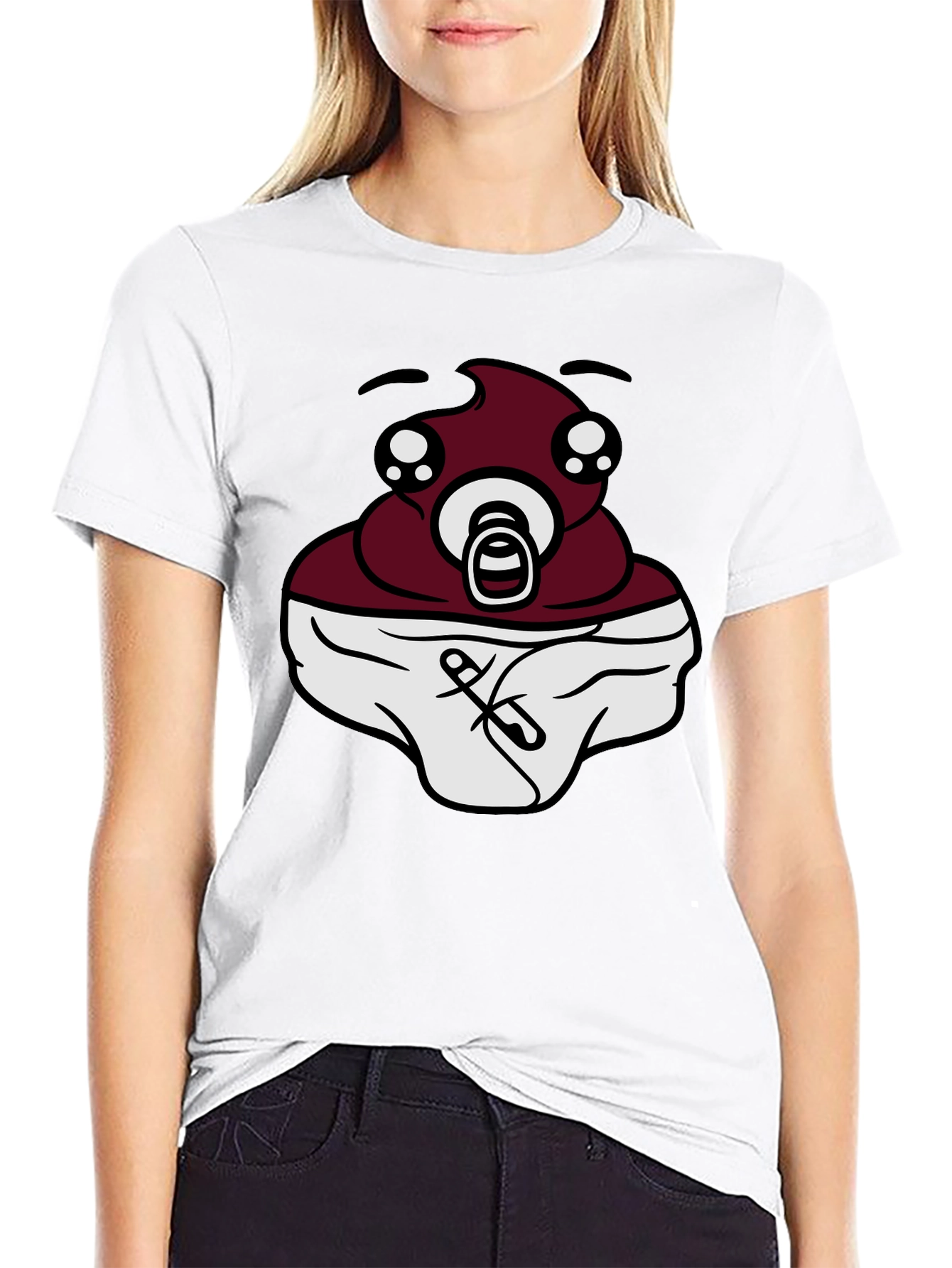 Baby Poop Emoji Black T-Shirt - Funny Graphic Tee