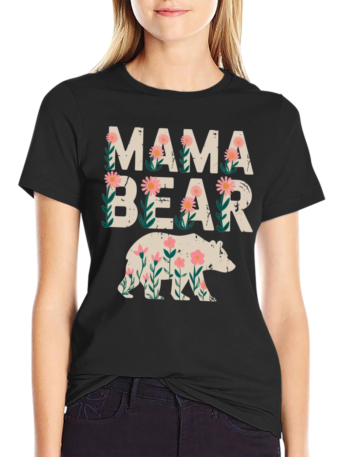 Mama Bear Floral Graphic Tee