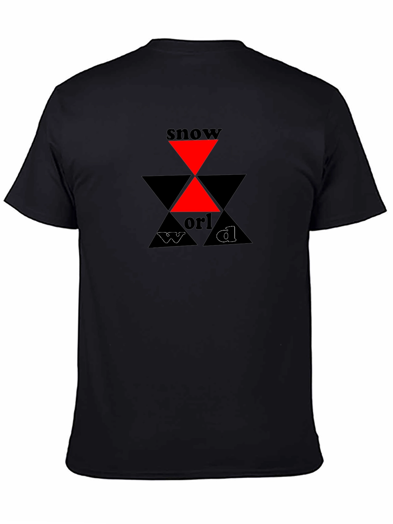 Snow World Graphic Tee - Black Cotton T-Shirt