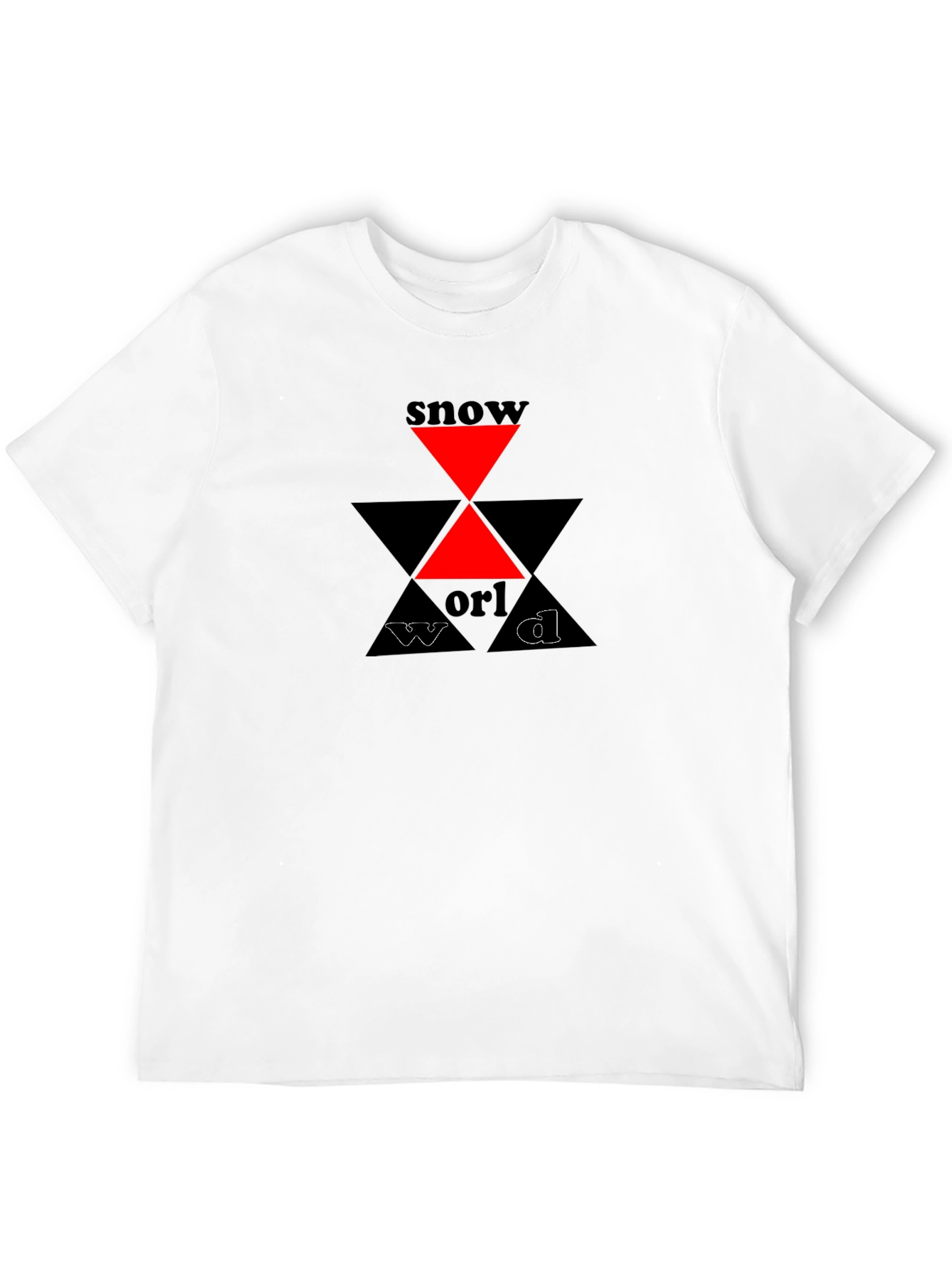 Snow World Graphic Tee - Black Cotton T-Shirt