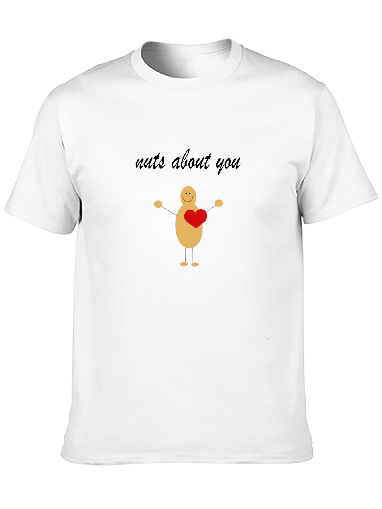 Nuts About You Graphic Tee - Black Cotton T-Shirt