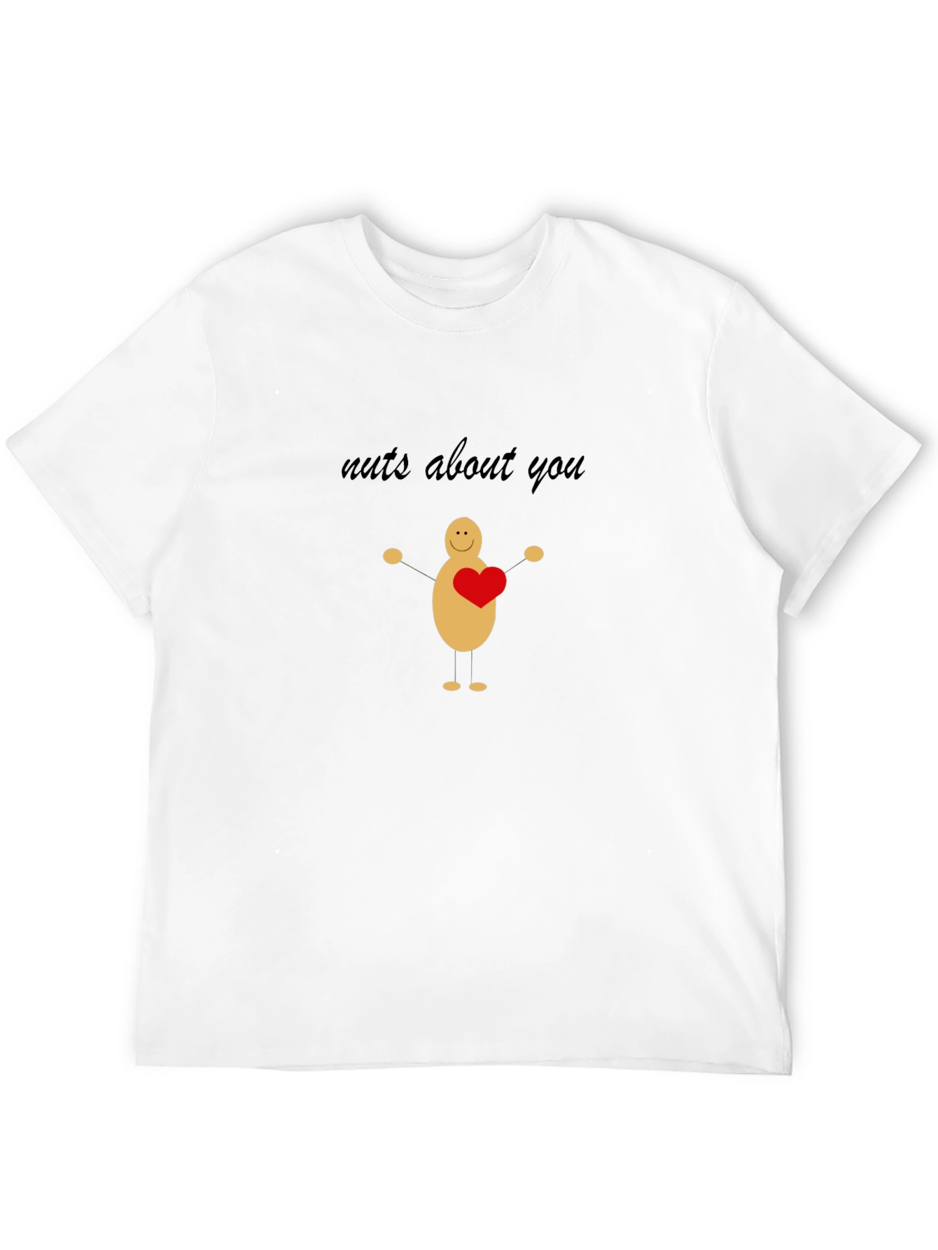 Nuts About You Graphic Tee - Black Cotton T-Shirt