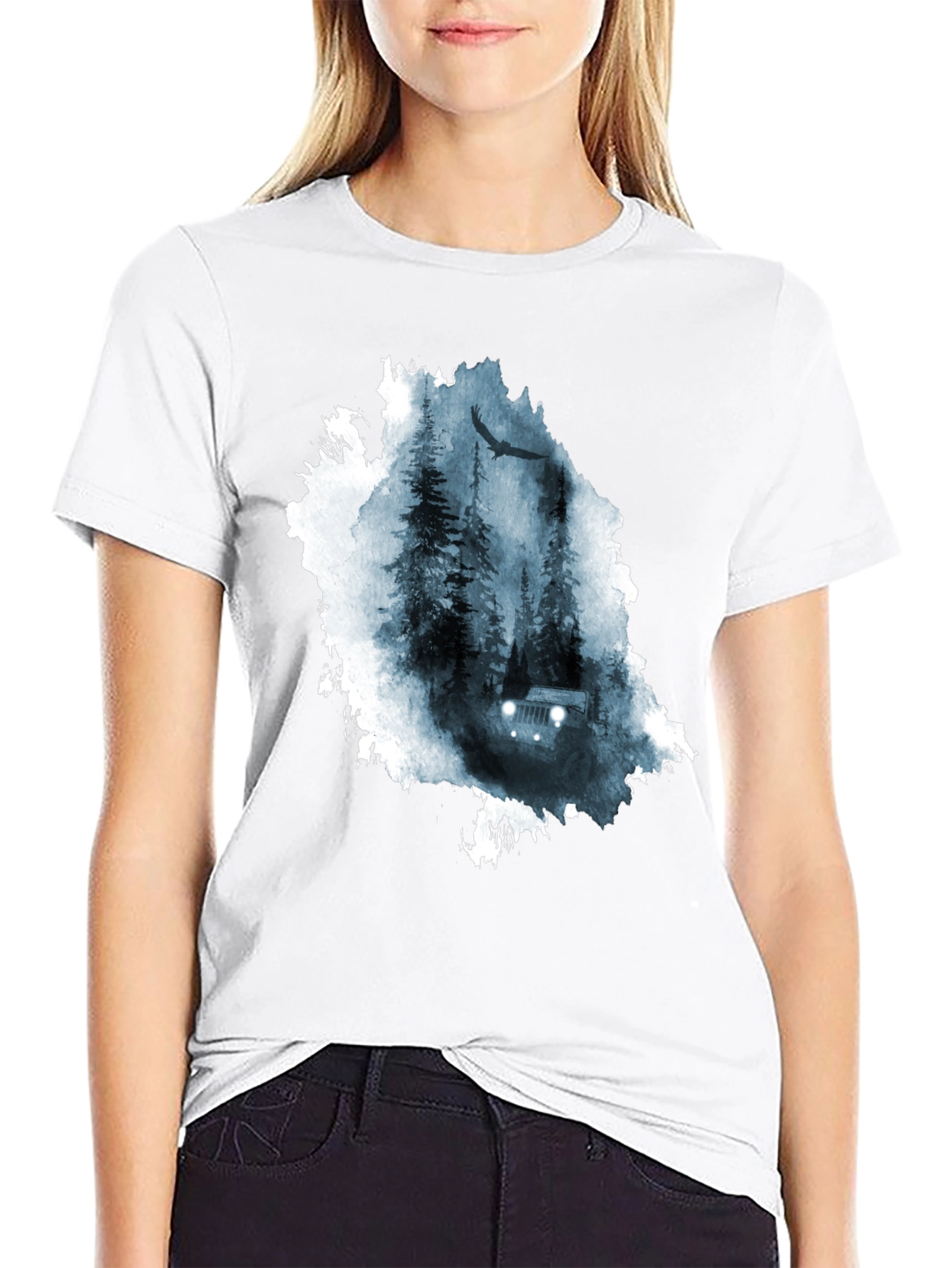 Nature Jeep Graphic Tee - Black