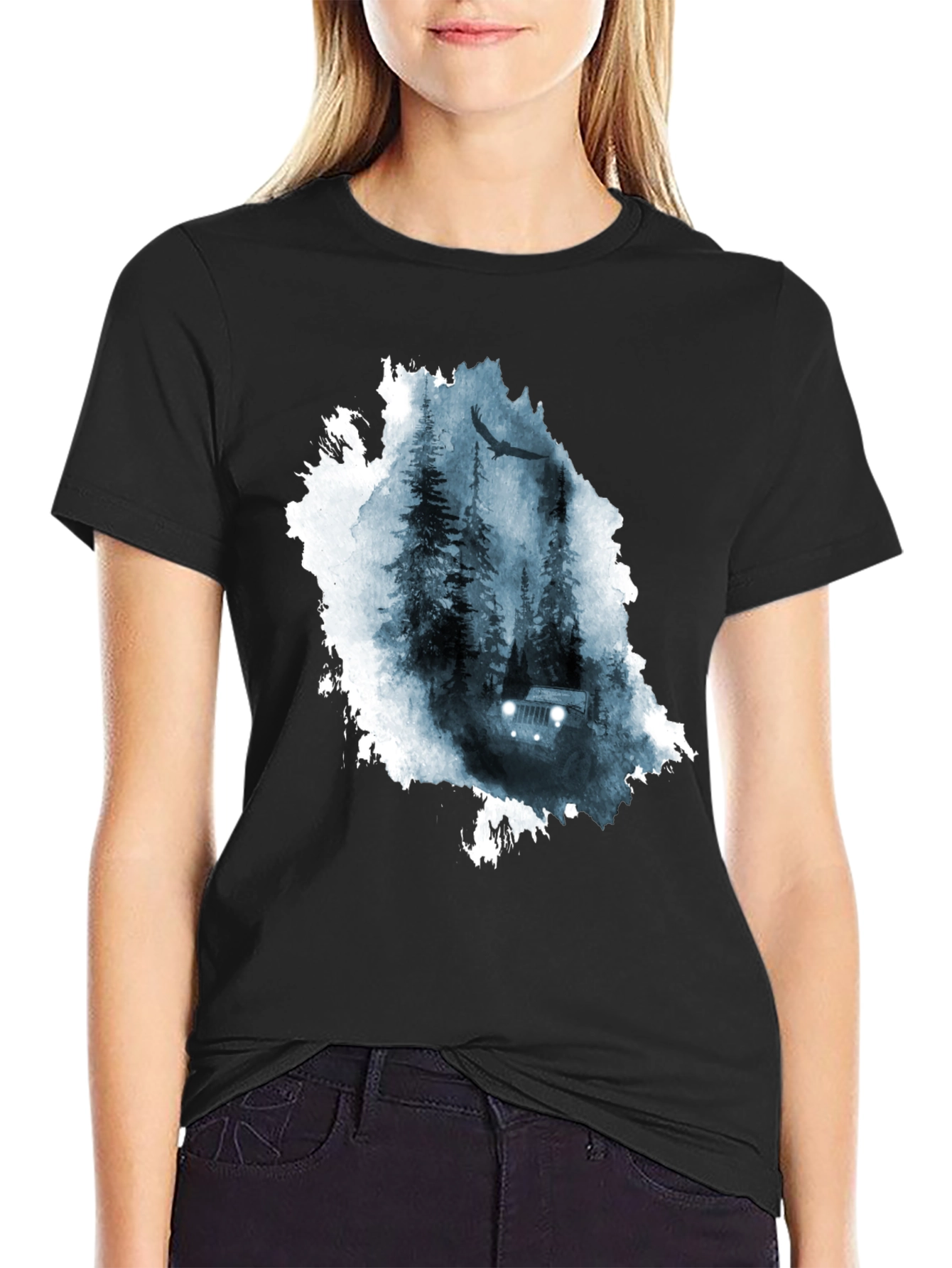 Nature Jeep Graphic Tee - Black