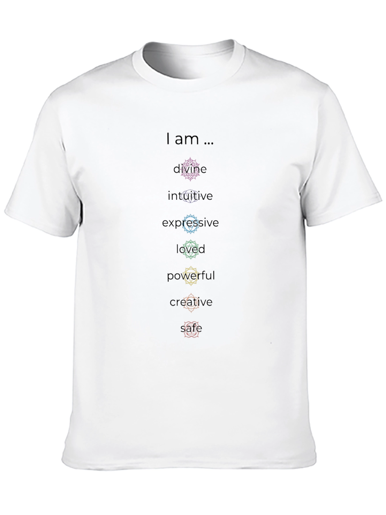 Chakra Empowerment Black T-Shirt